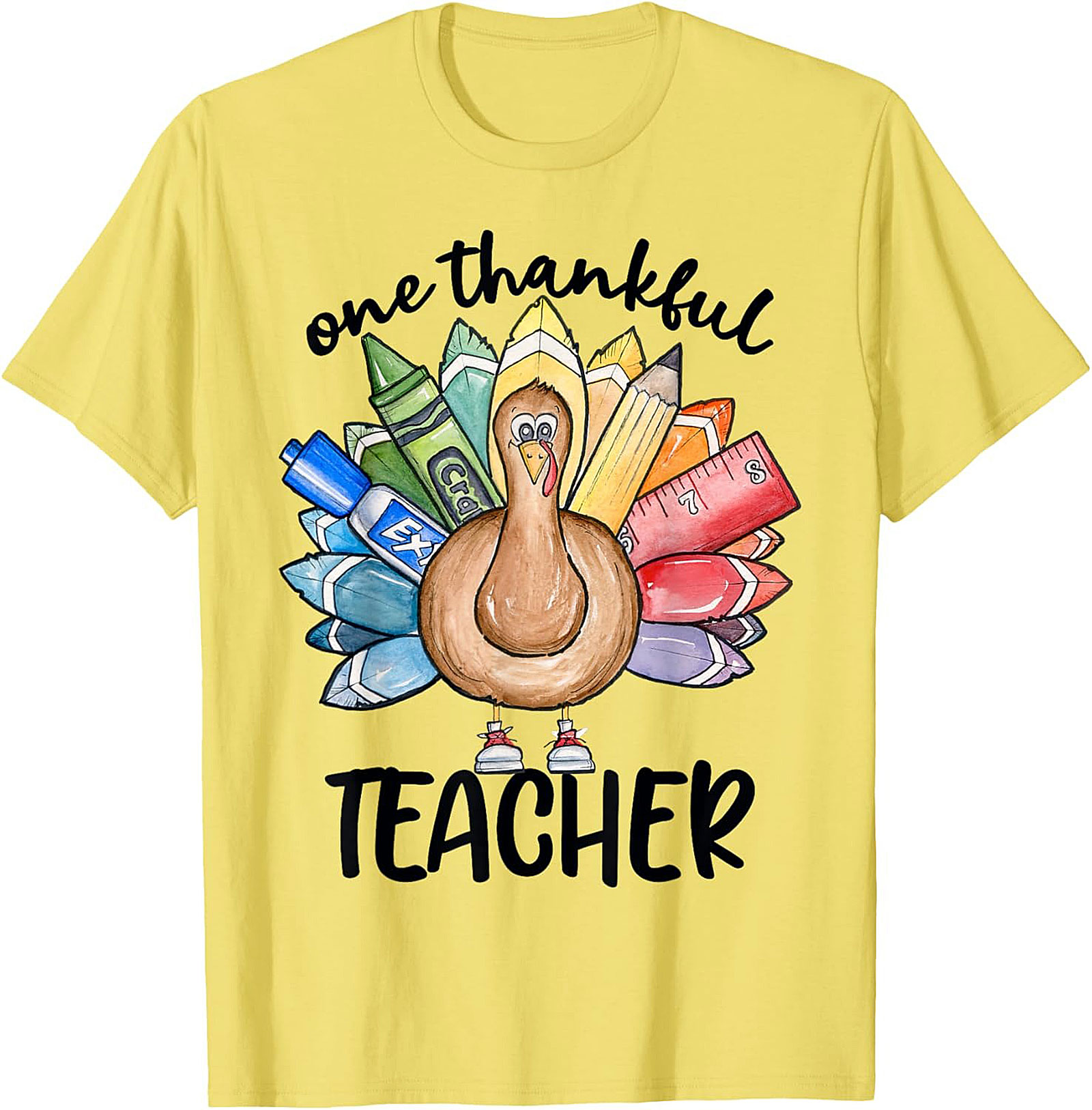 Thankful Teacher Turkey Graphic Tee Thanksgiving Shirt Gift