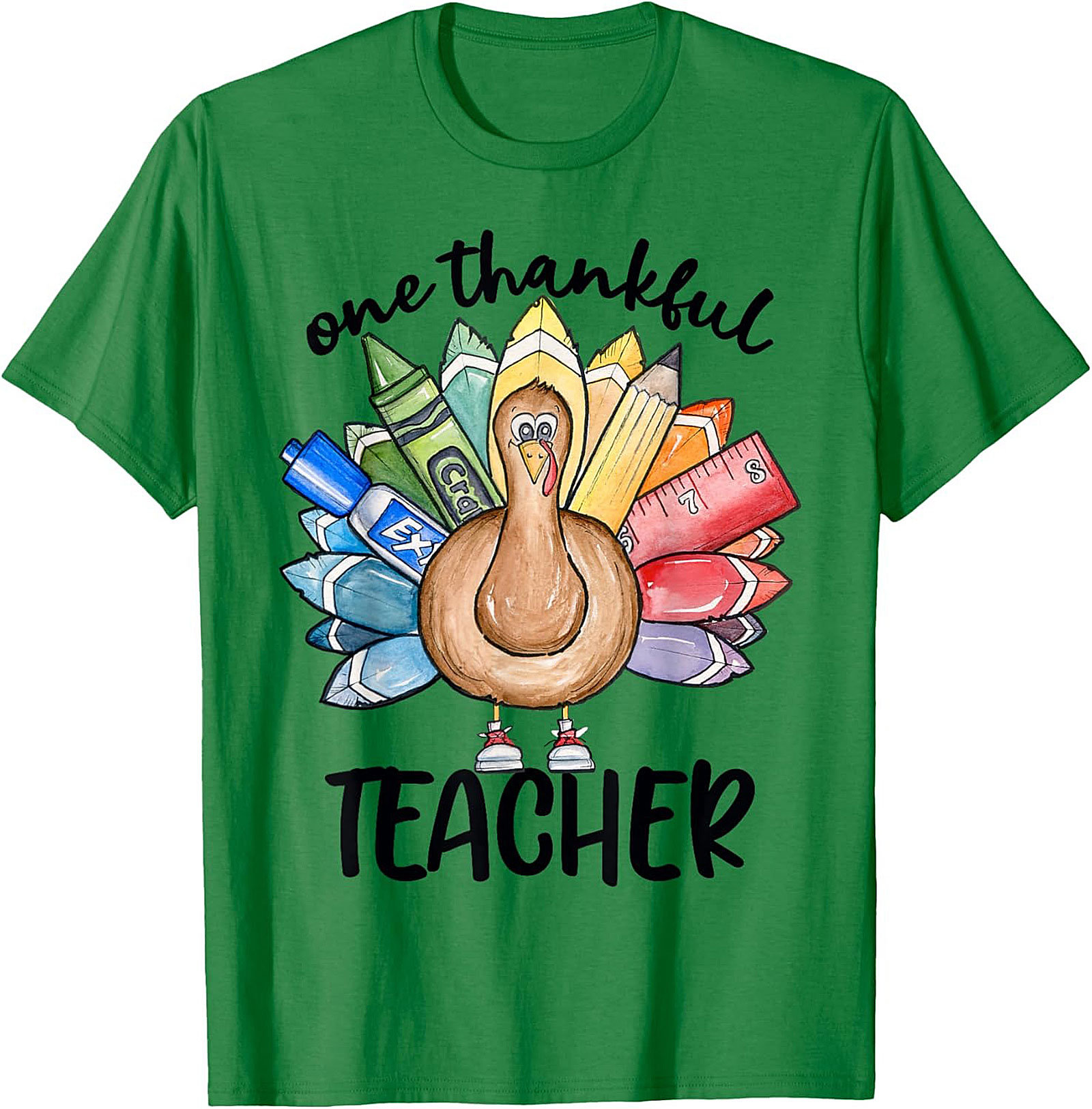 Thankful Teacher Turkey Graphic Tee Thanksgiving Shirt Gift