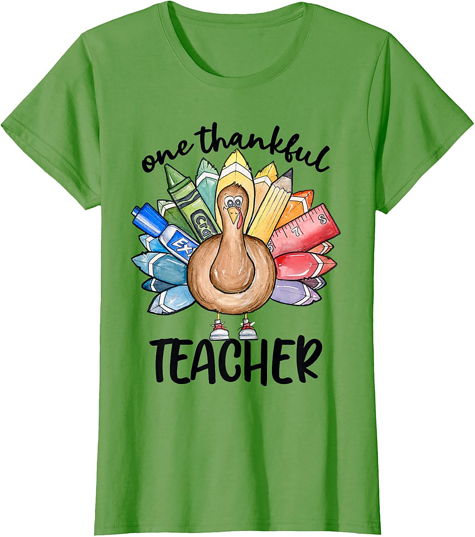 Thankful Teacher Turkey Graphic Tee Thanksgiving Shirt Gift