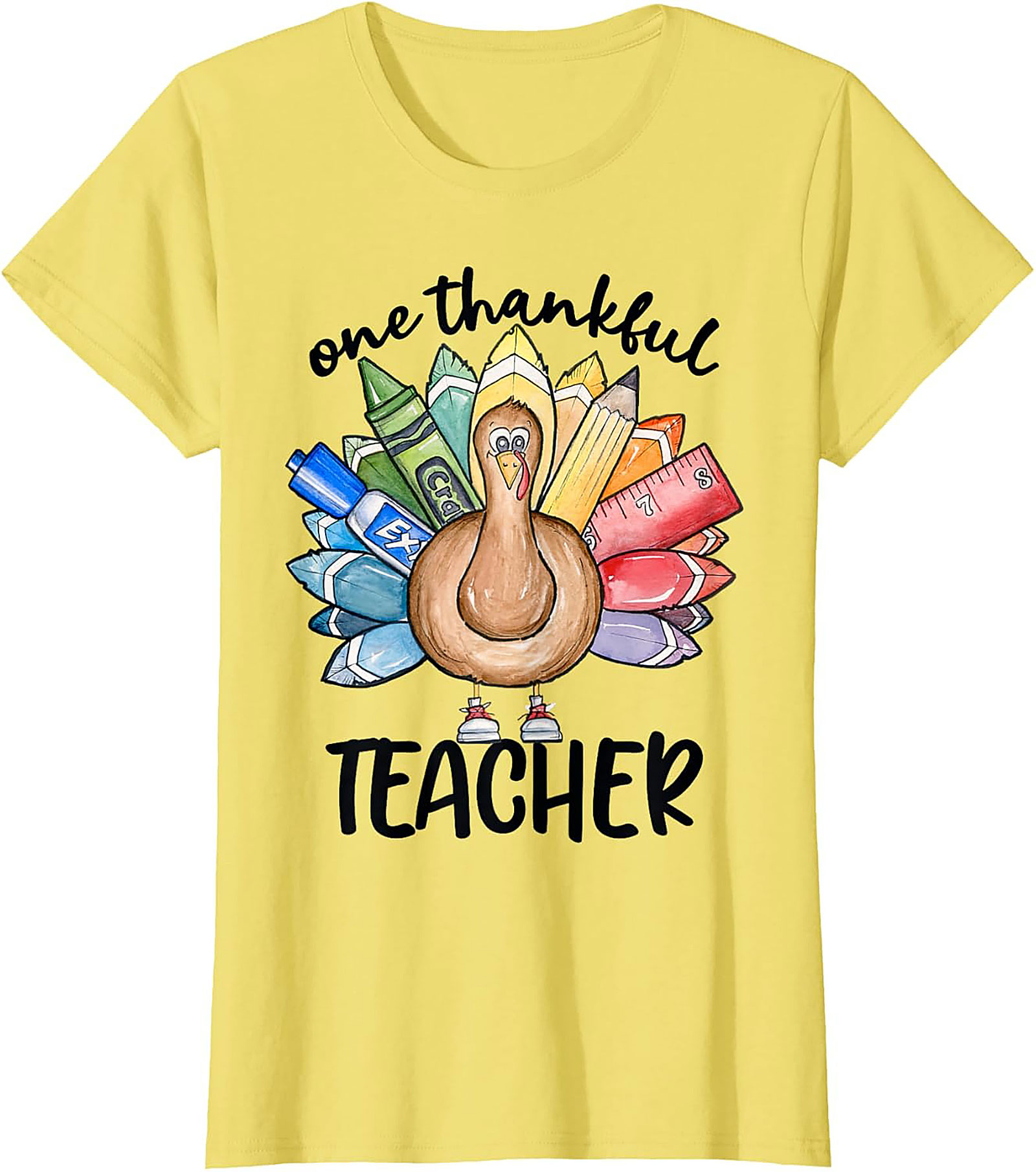 Thankful Teacher Turkey Graphic Tee Thanksgiving Shirt Gift