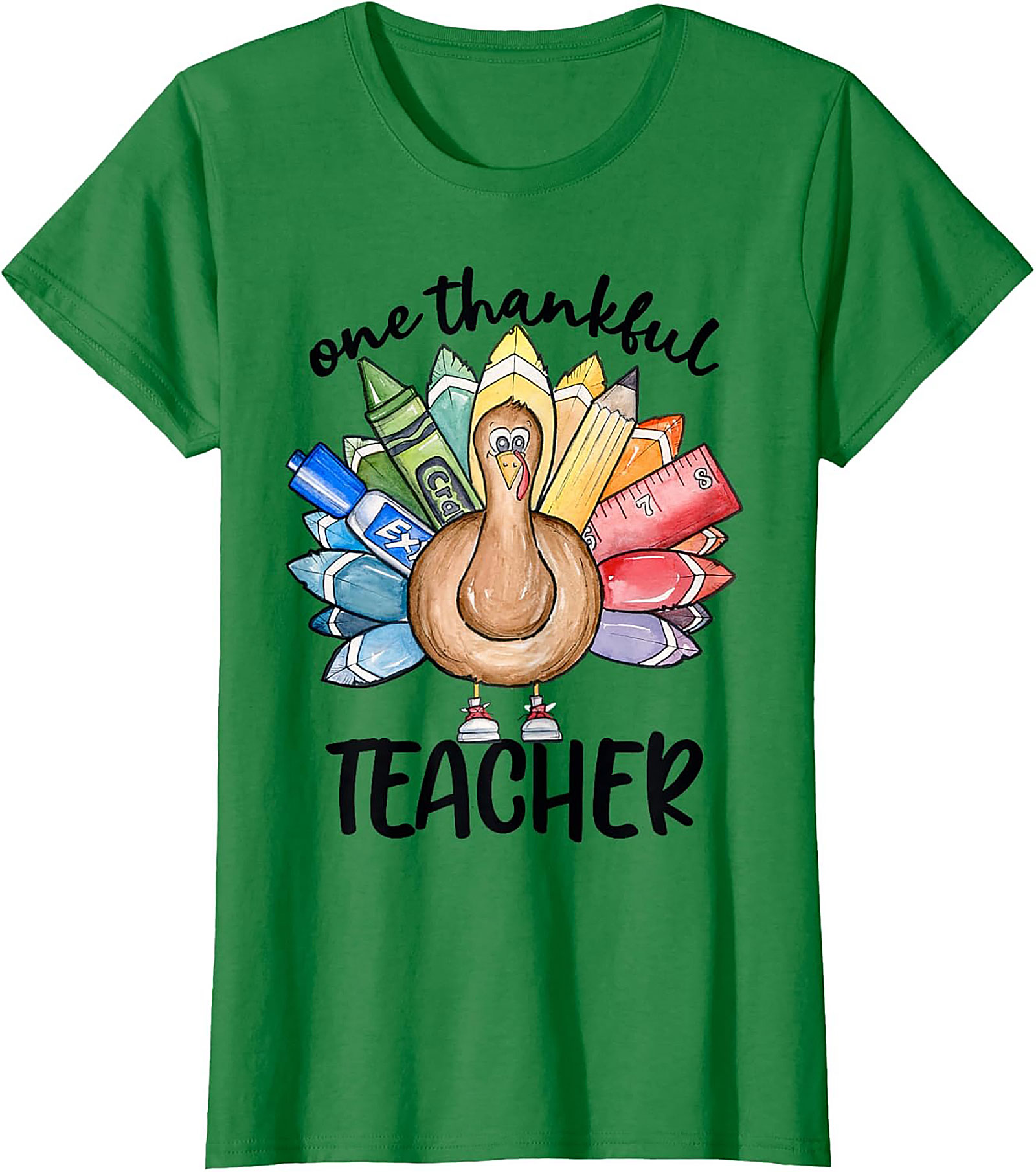 Thankful Teacher Turkey Graphic Tee Thanksgiving Shirt Gift