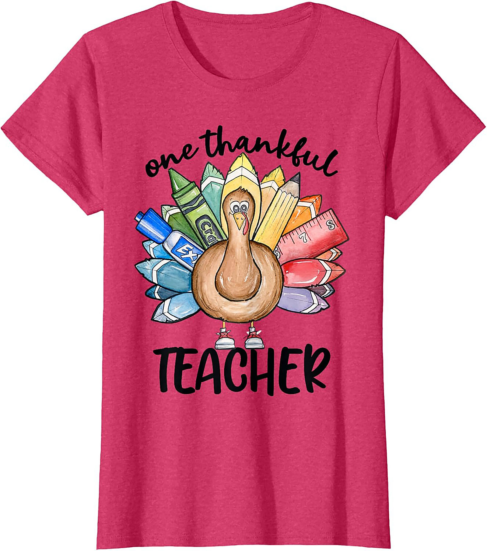 Thankful Teacher Turkey Graphic Tee Thanksgiving Shirt Gift