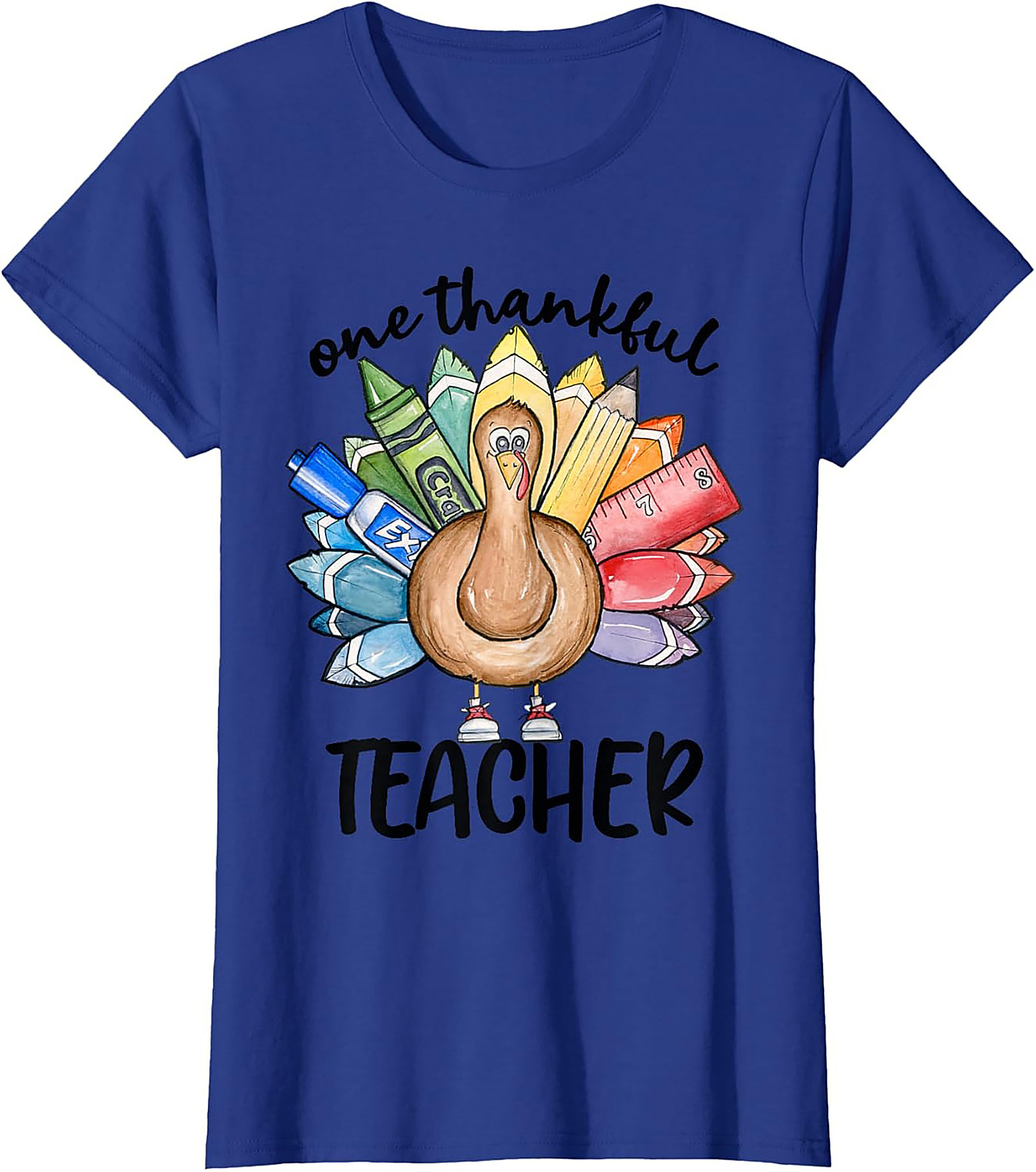 Thankful Teacher Turkey Graphic Tee Thanksgiving Shirt Gift