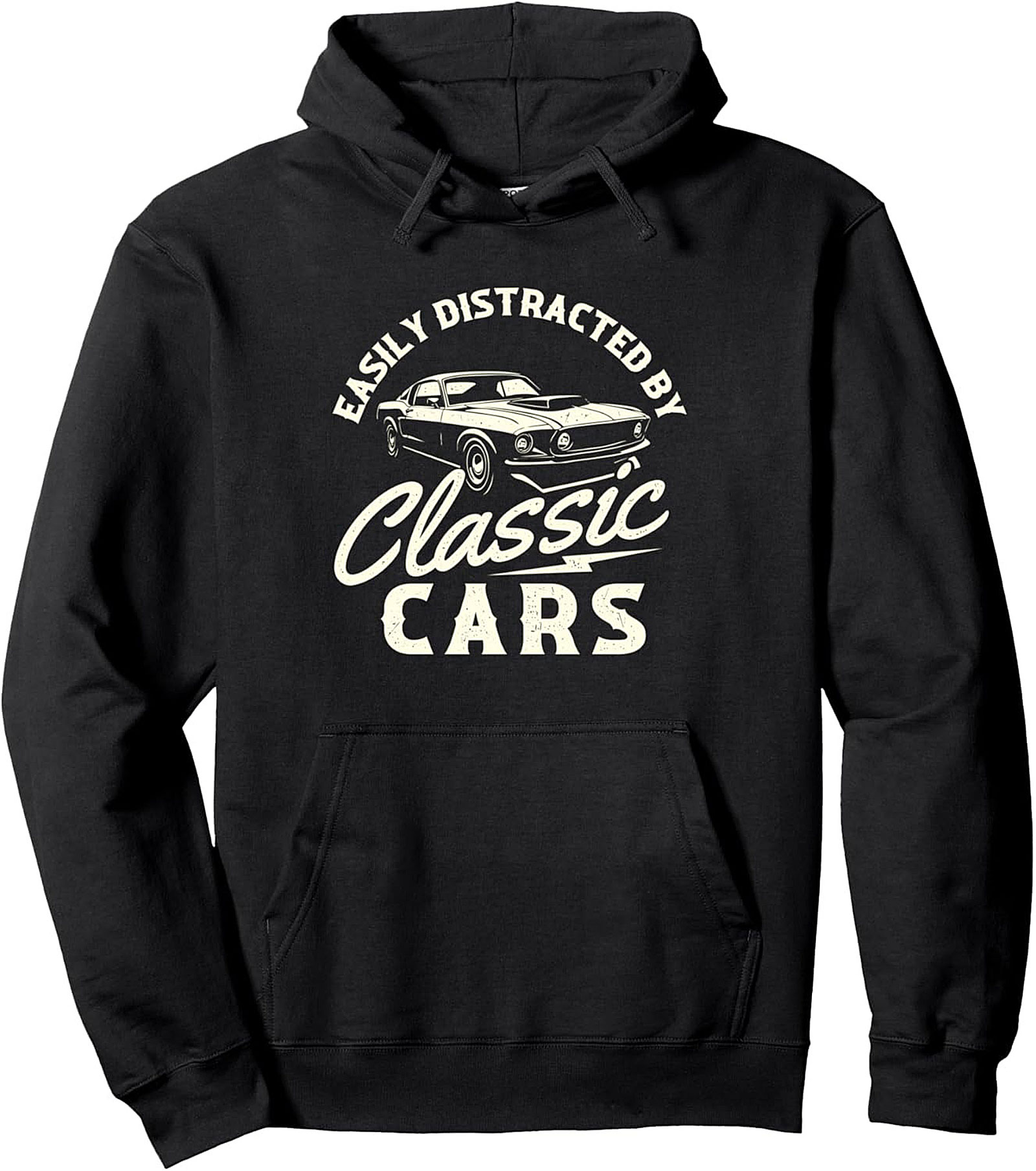 Classic Car Graphic Hoodie Muscle Car Pullover Gift