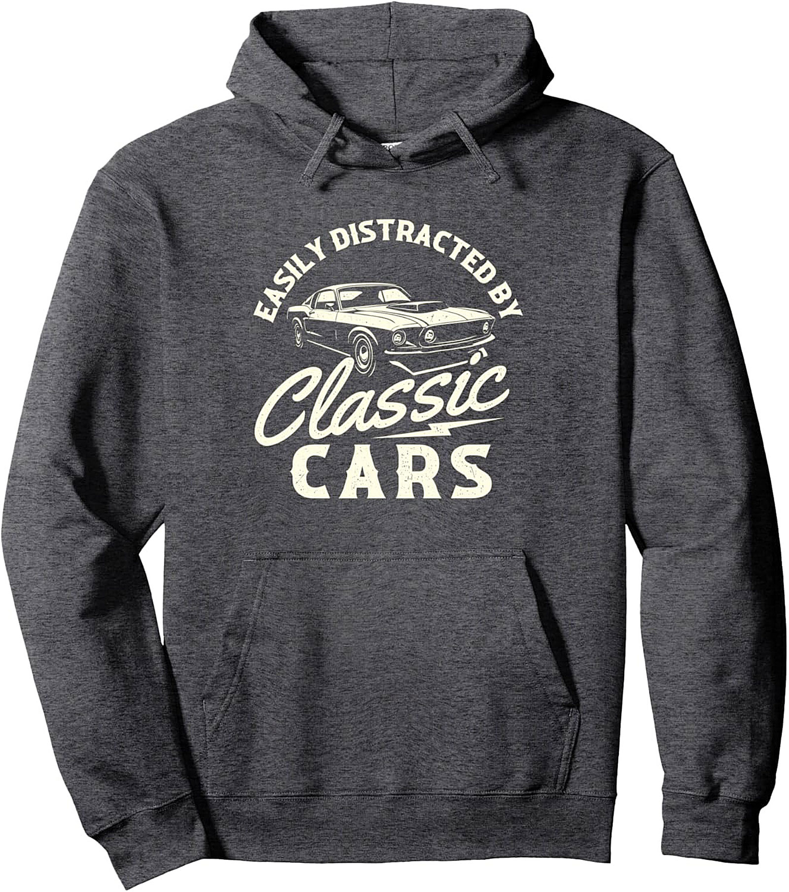 Classic Car Graphic Hoodie Muscle Car Pullover Gift