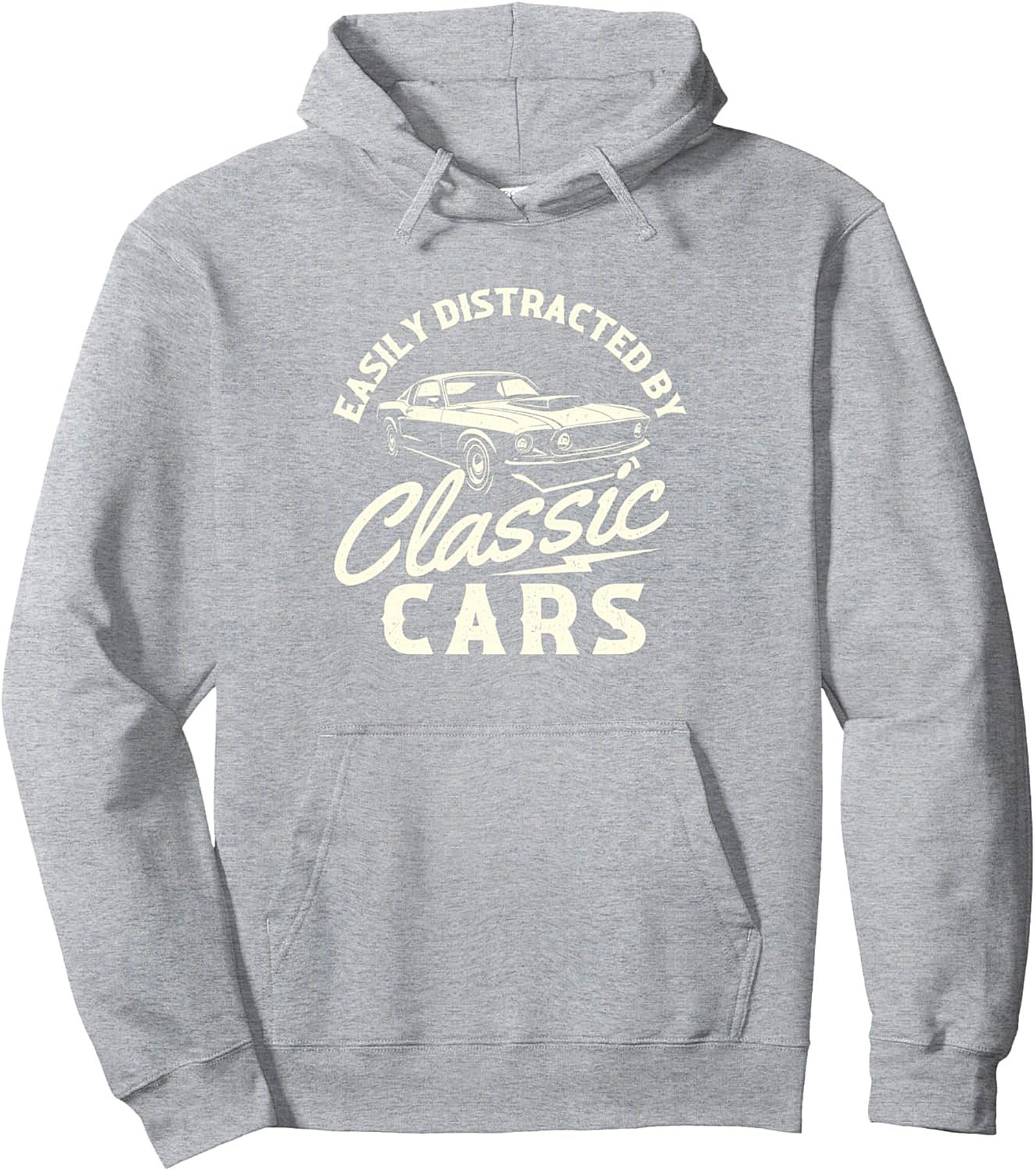 Classic Car Graphic Hoodie Muscle Car Pullover Gift