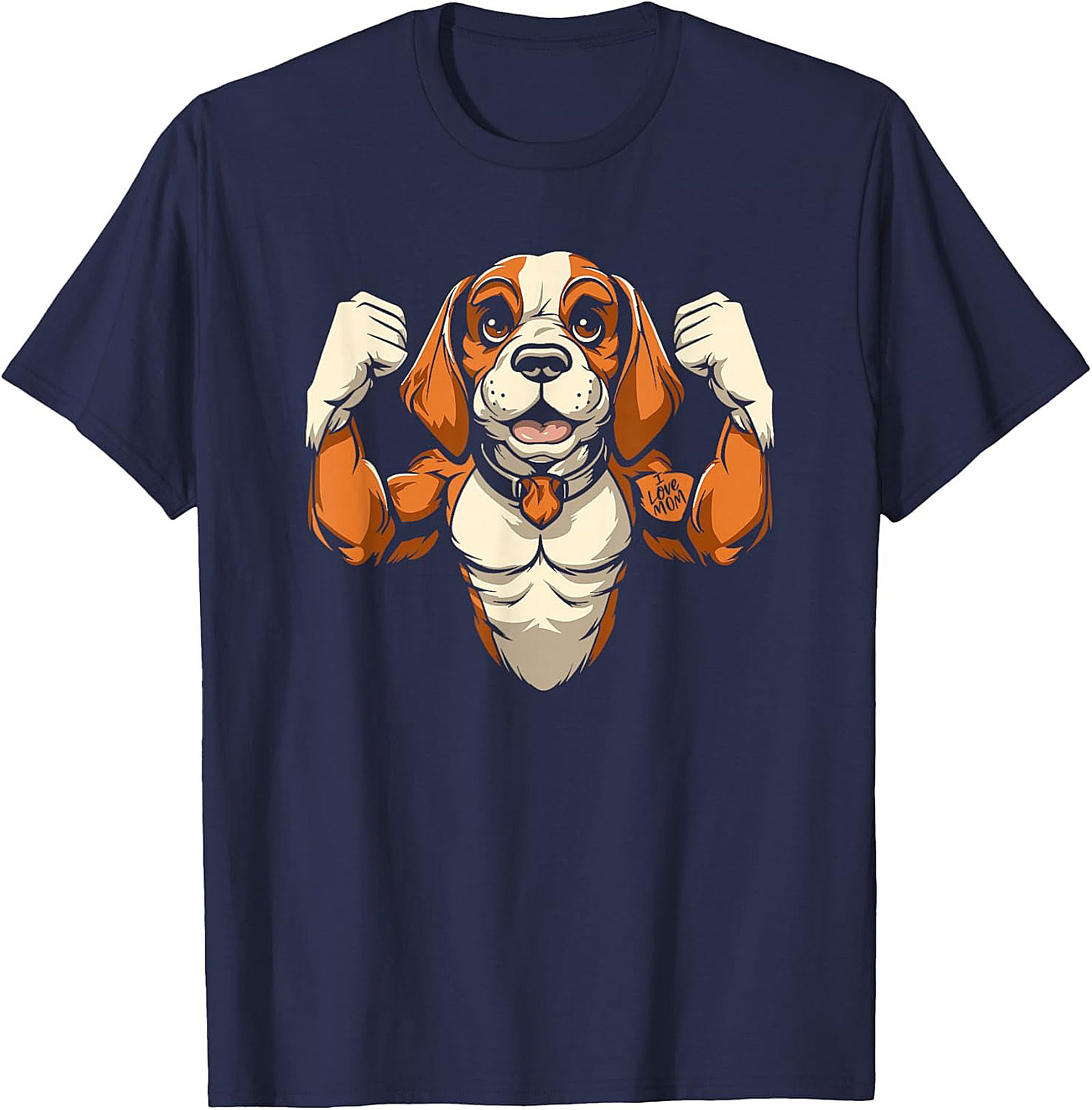 The Mighty Muscular Beagle Graphic Tee | Funny Dog Lover Shirt
