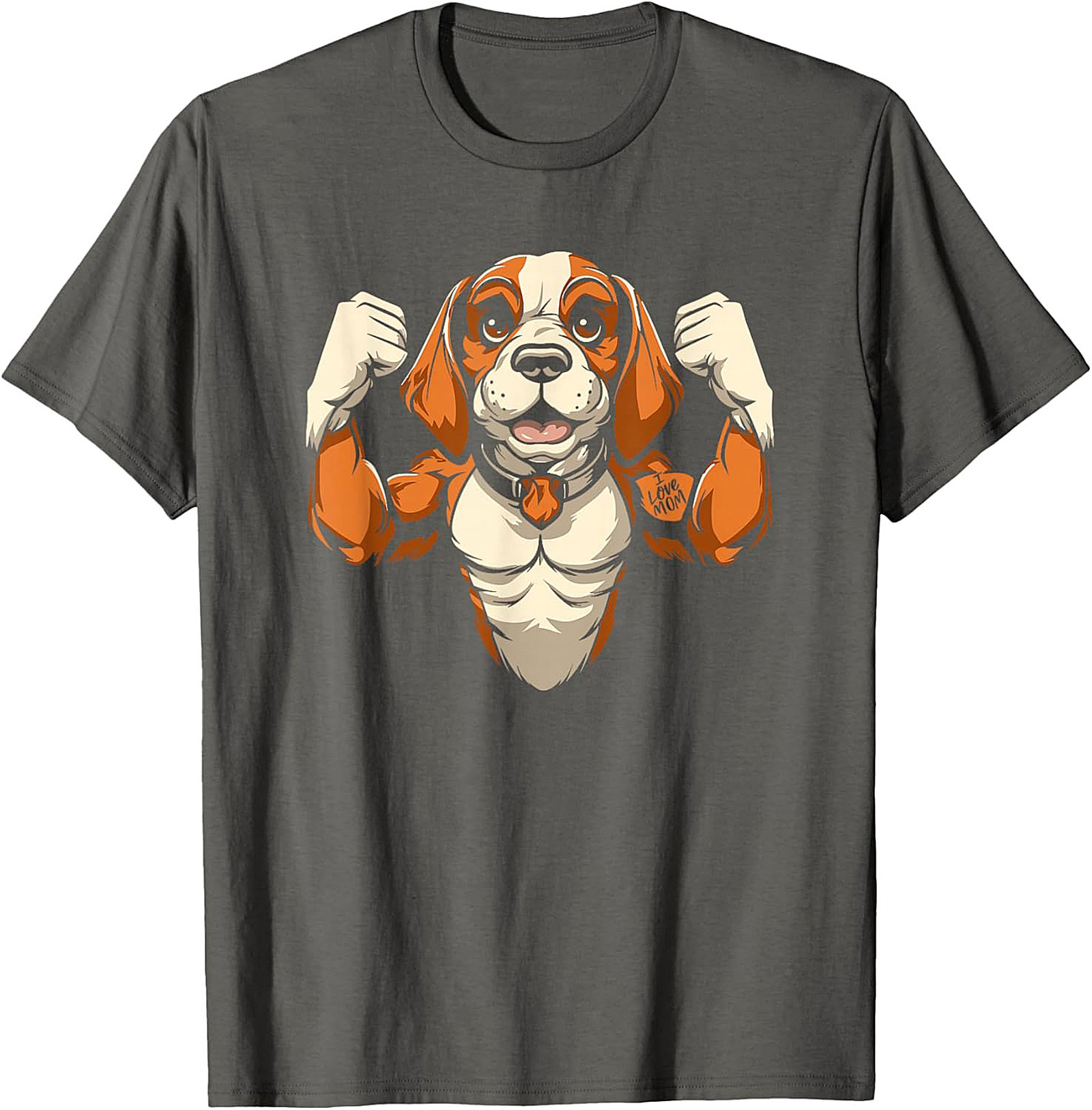 The Mighty Muscular Beagle Graphic Tee | Funny Dog Lover Shirt