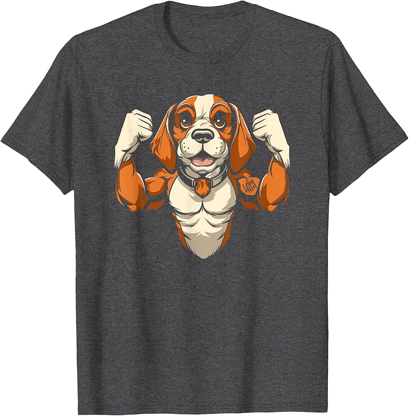 The Mighty Muscular Beagle Graphic Tee | Funny Dog Lover Shirt