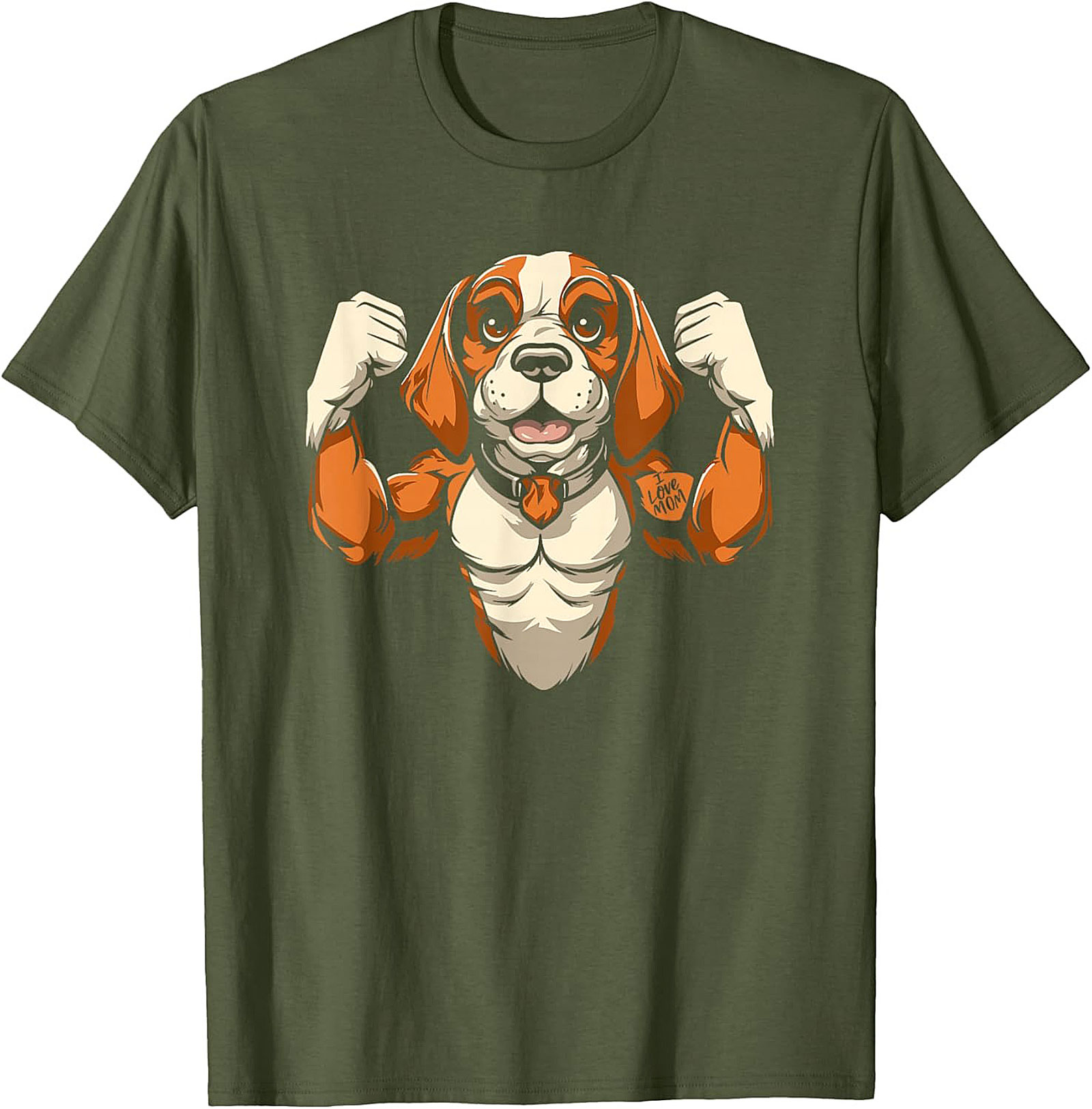 The Mighty Muscular Beagle Graphic Tee | Funny Dog Lover Shirt