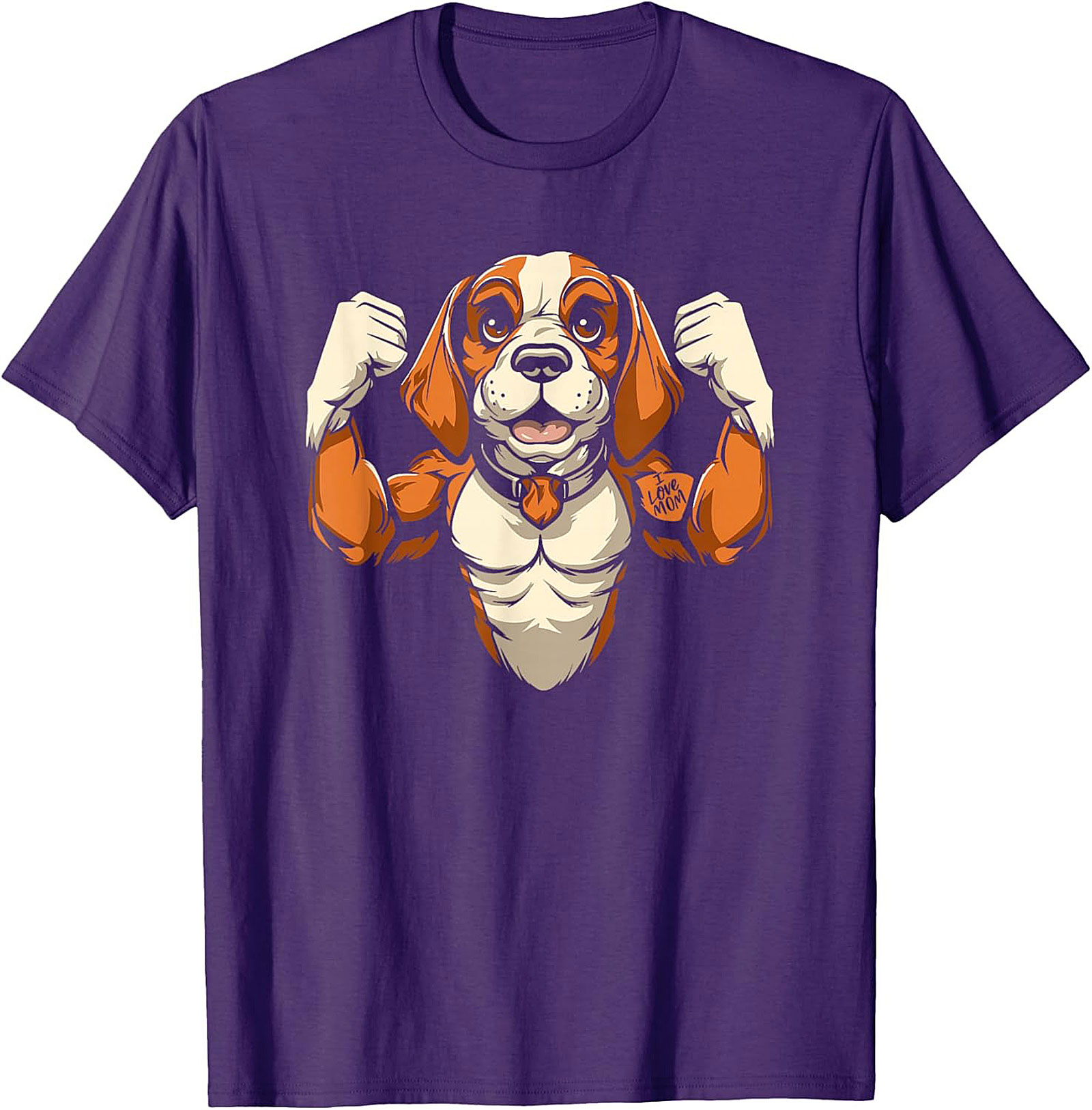The Mighty Muscular Beagle Graphic Tee | Funny Dog Lover Shirt