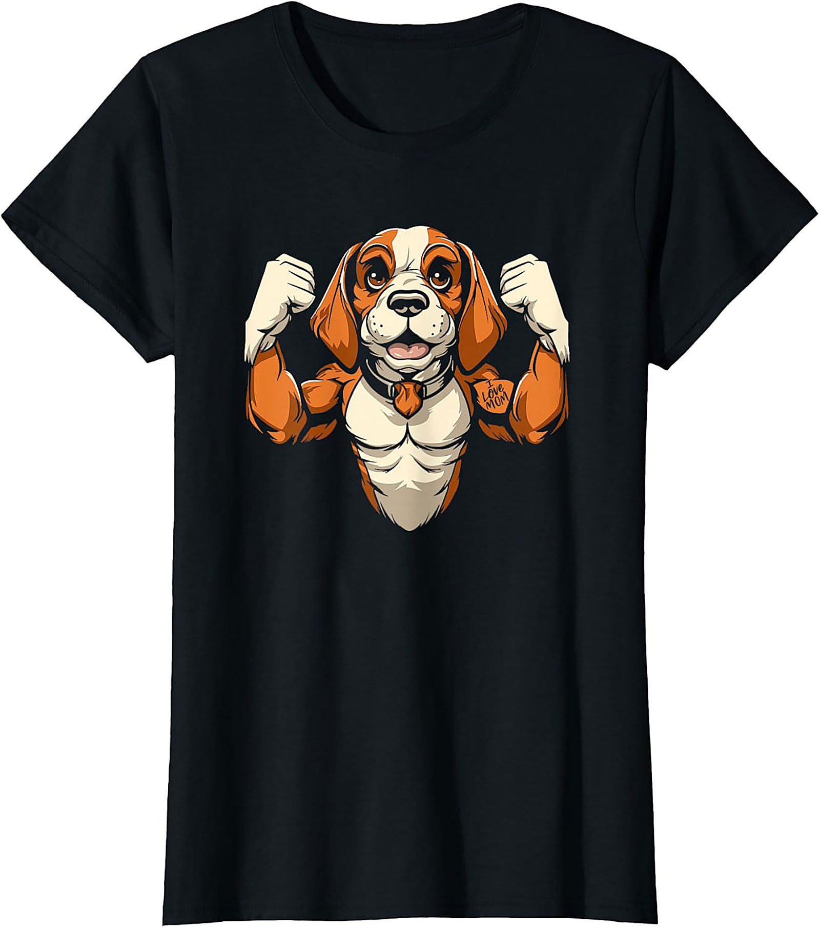 The Mighty Muscular Beagle Graphic Tee | Funny Dog Lover Shirt