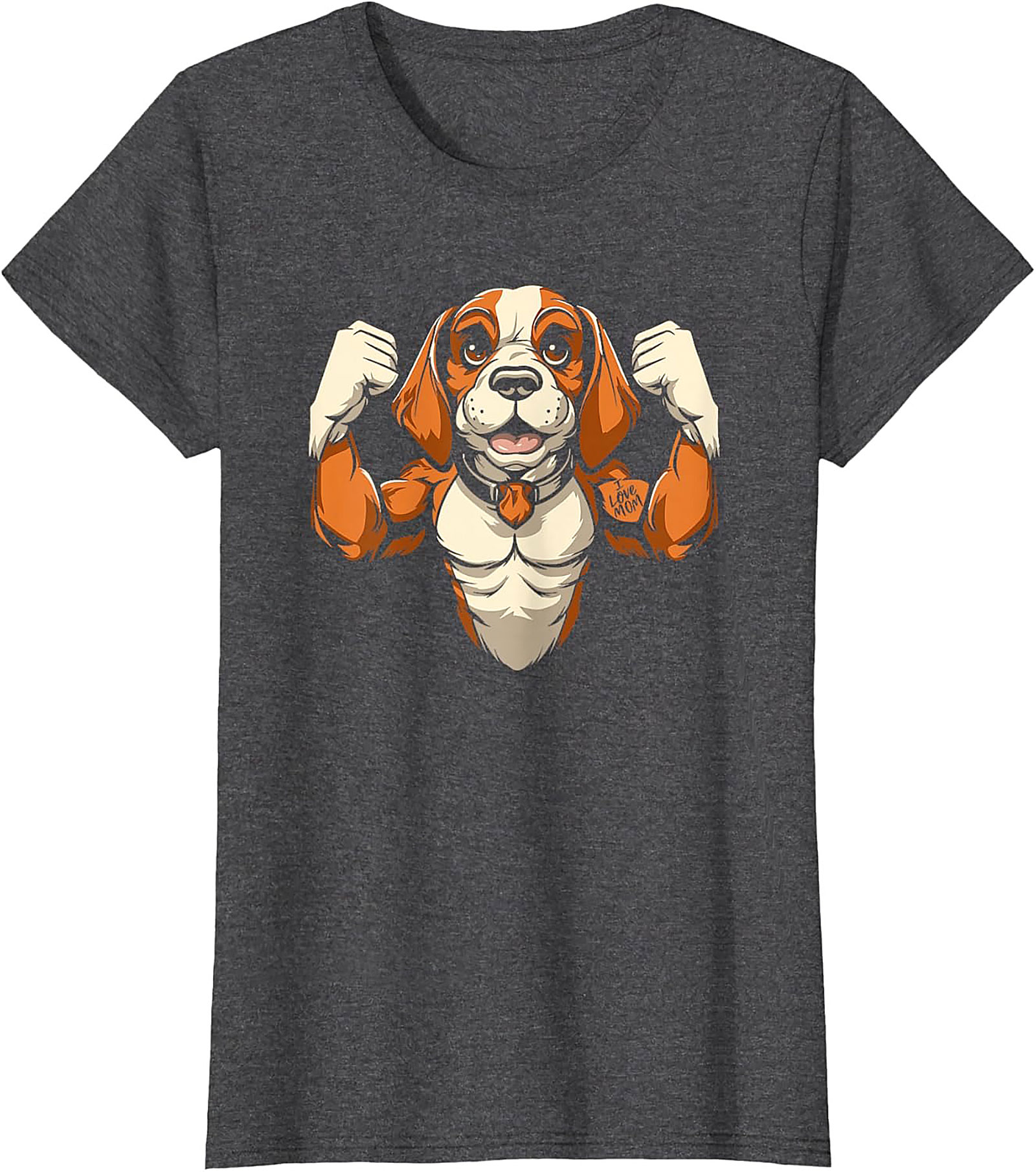 The Mighty Muscular Beagle Graphic Tee | Funny Dog Lover Shirt