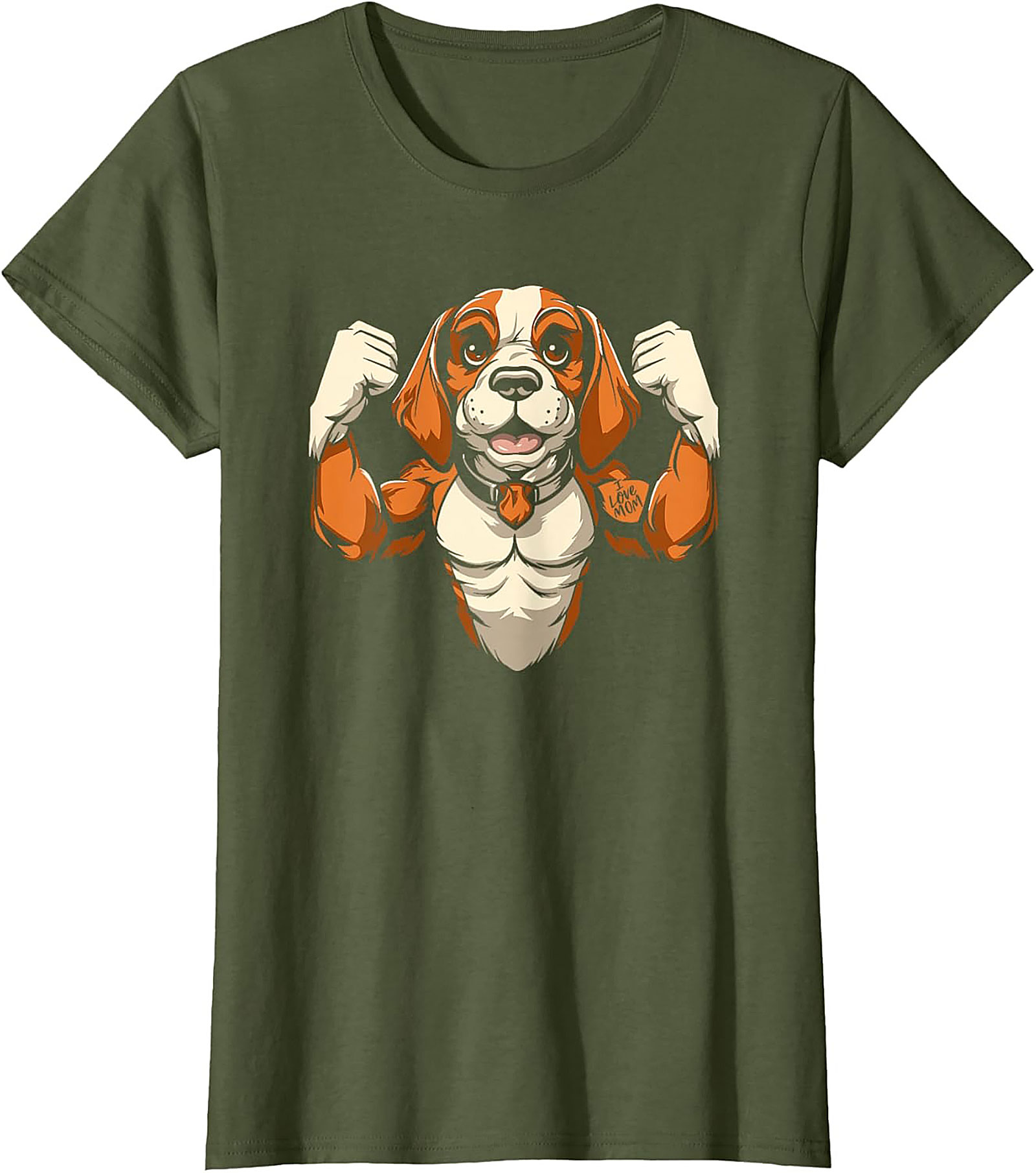 The Mighty Muscular Beagle Graphic Tee | Funny Dog Lover Shirt