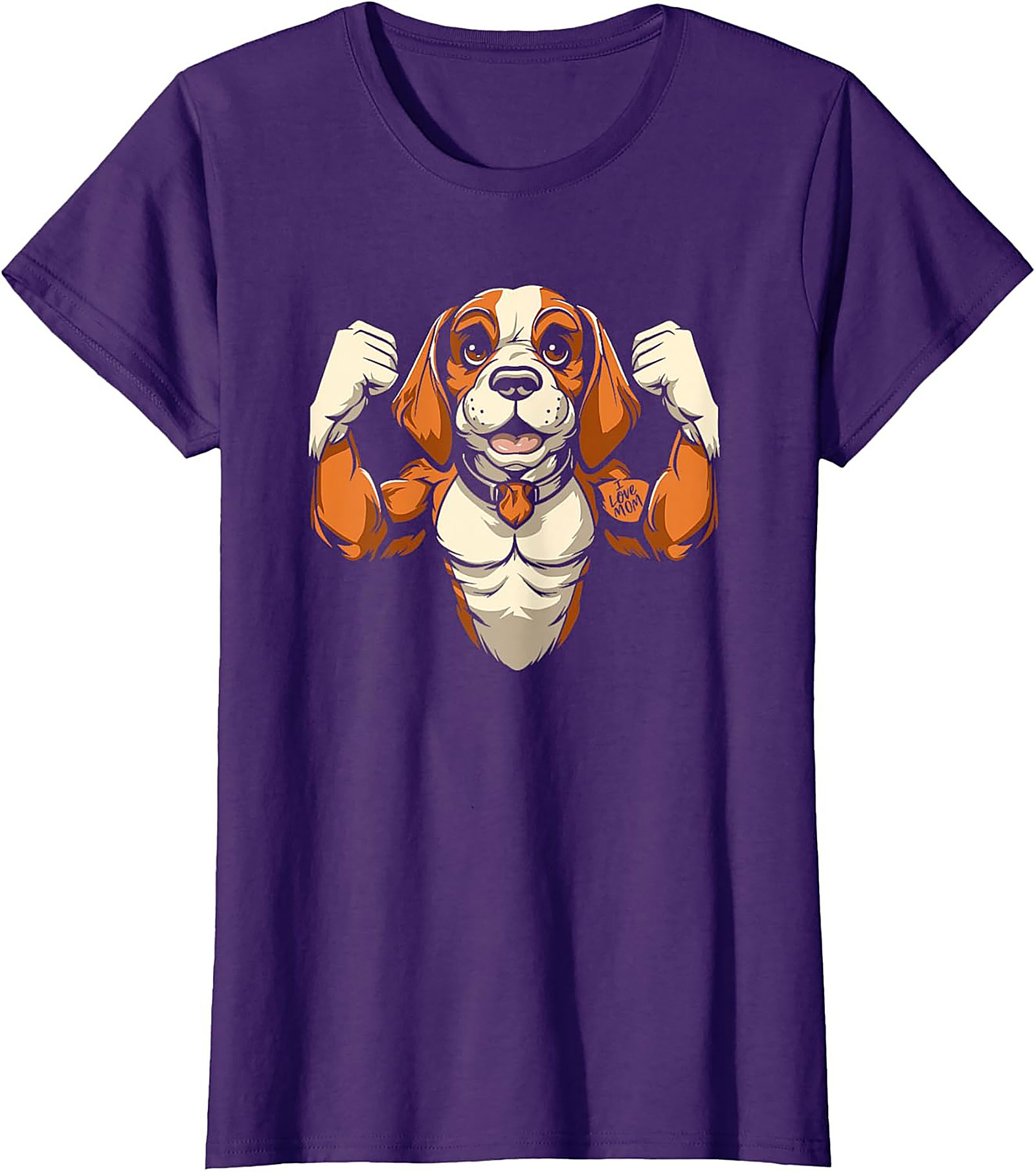 The Mighty Muscular Beagle Graphic Tee | Funny Dog Lover Shirt