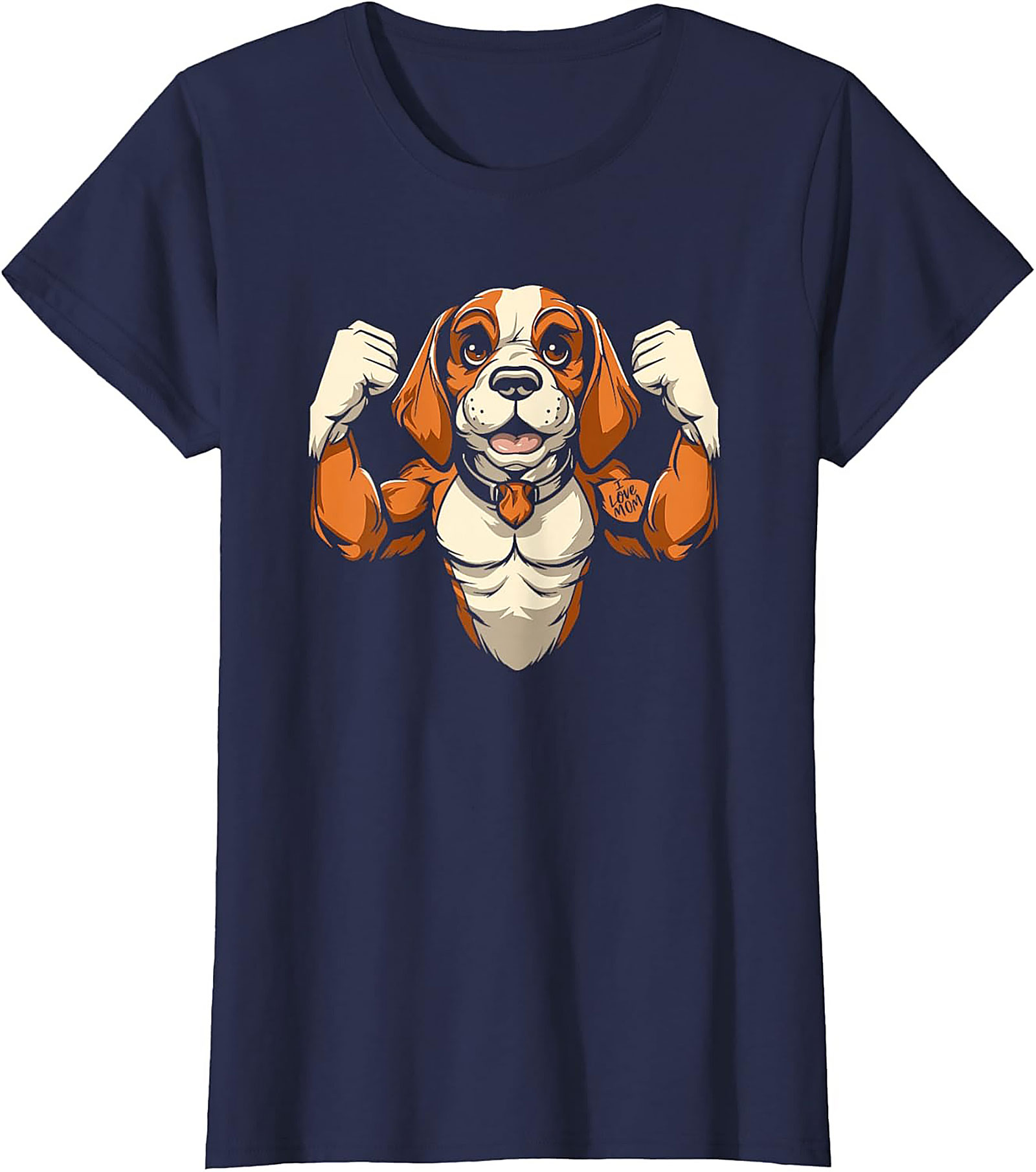 The Mighty Muscular Beagle Graphic Tee | Funny Dog Lover Shirt