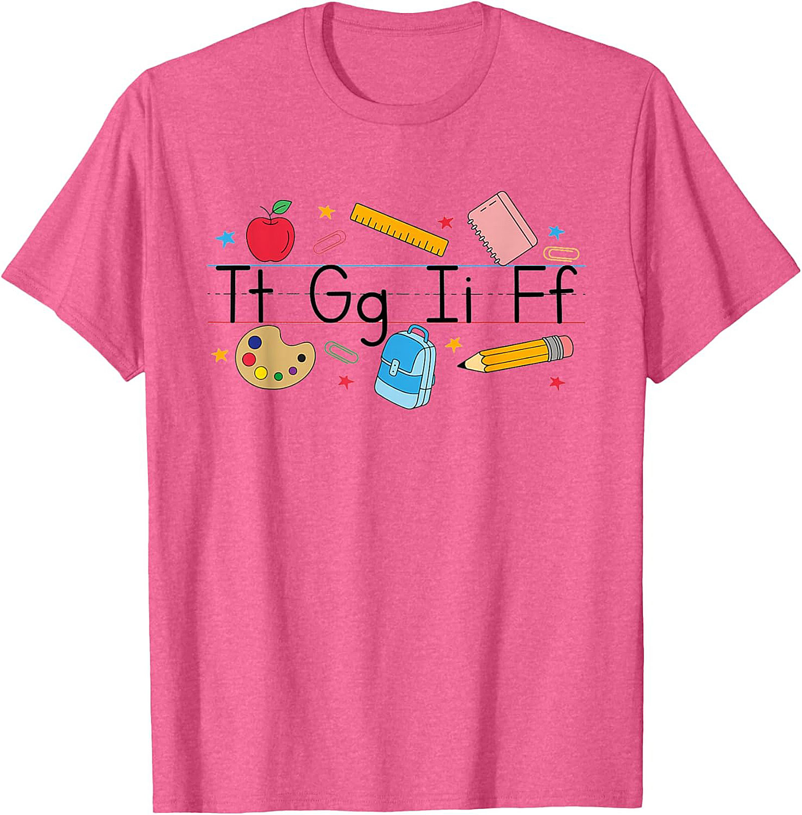 First Day of School Alphabet Graphic Tee Teacher Shirt