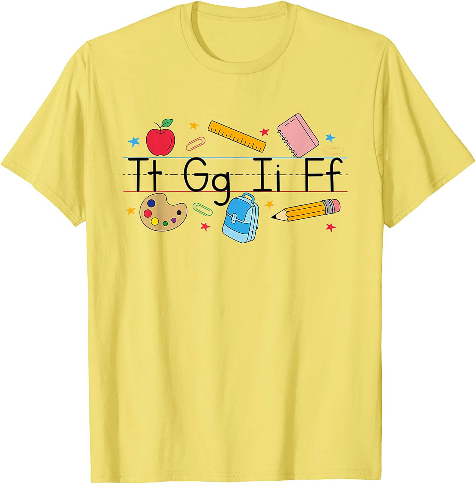First Day of School Alphabet Graphic Tee Teacher Shirt