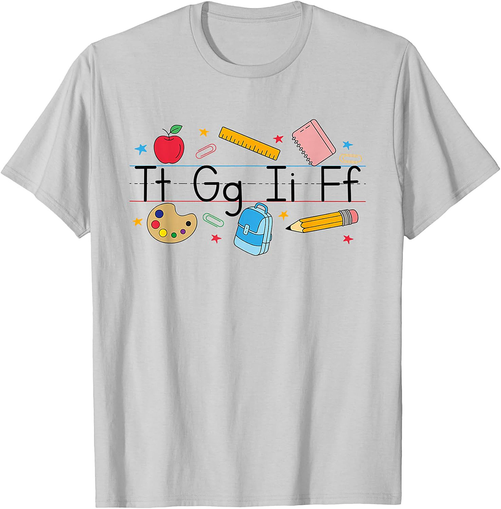 First Day of School Alphabet Graphic Tee Teacher Shirt