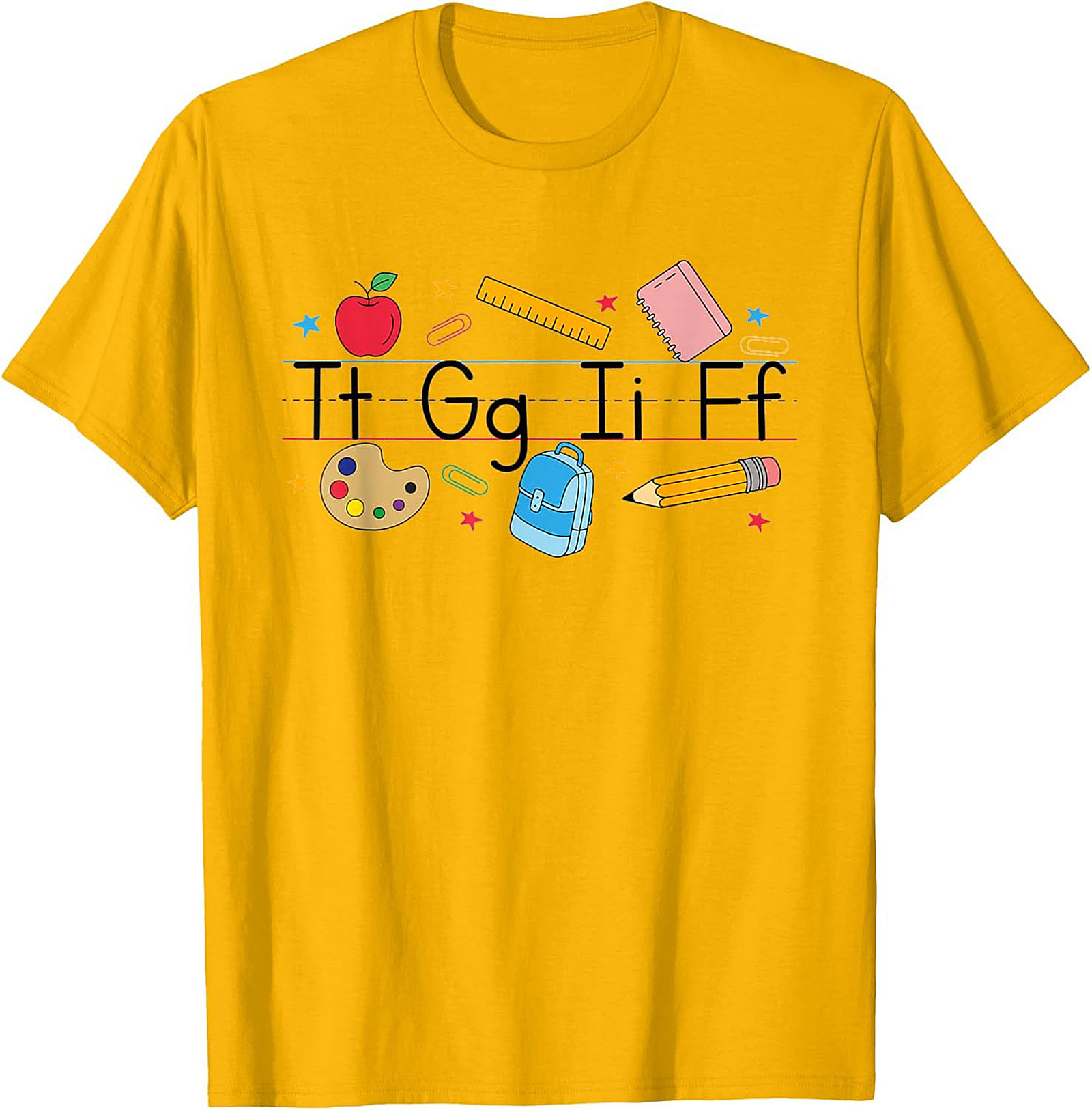 First Day of School Alphabet Graphic Tee Teacher Shirt