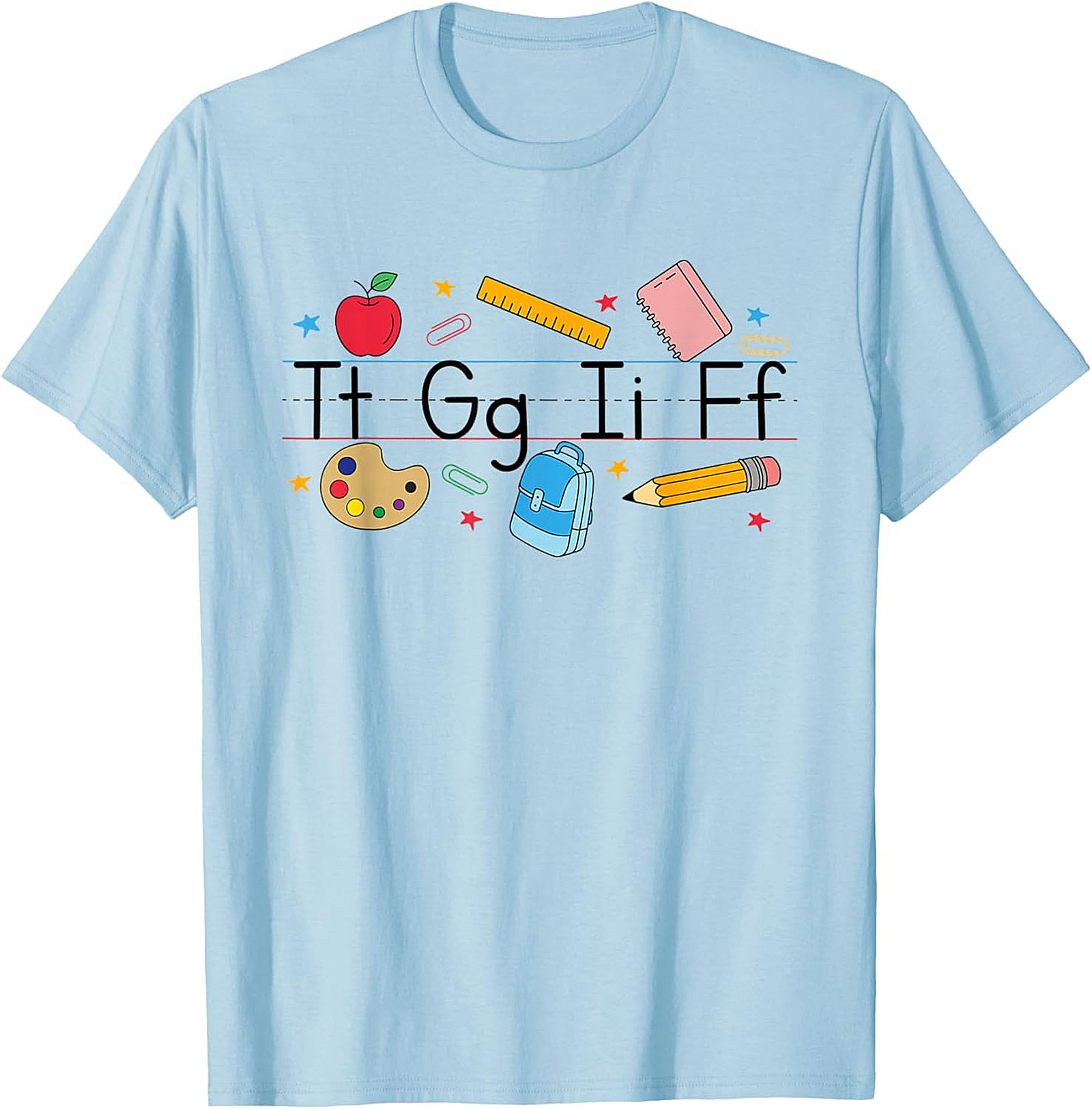 First Day of School Alphabet Graphic Tee Teacher Shirt
