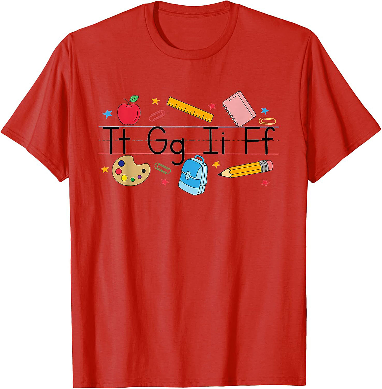 First Day of School Alphabet Graphic Tee Teacher Shirt