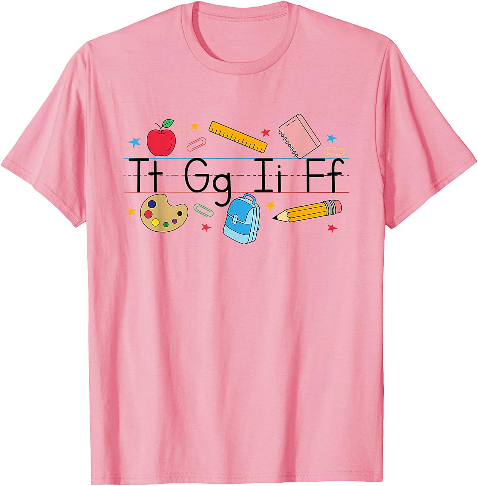First Day of School Alphabet Graphic Tee Teacher Shirt