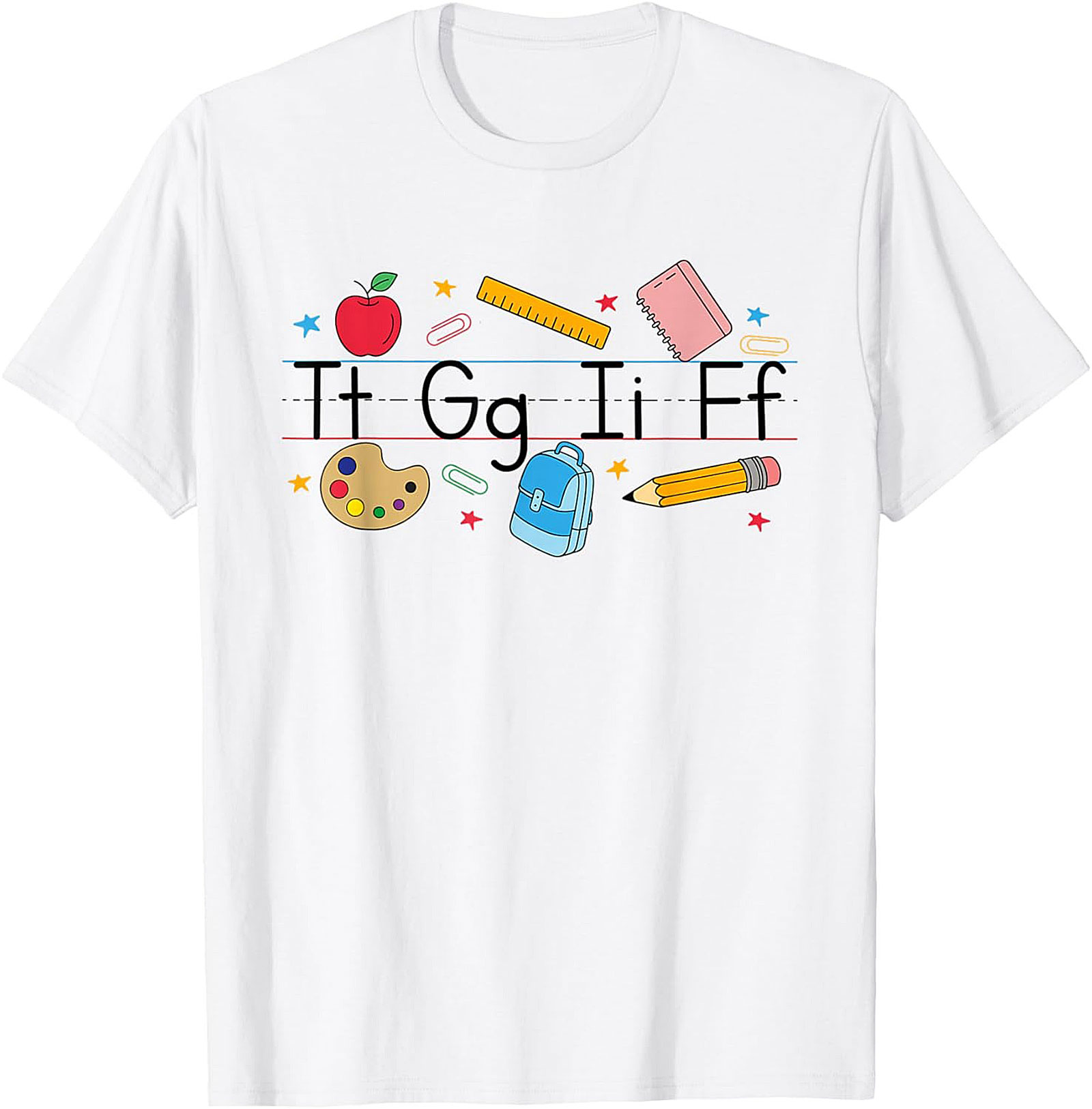 First Day of School Alphabet Graphic Tee Teacher Shirt