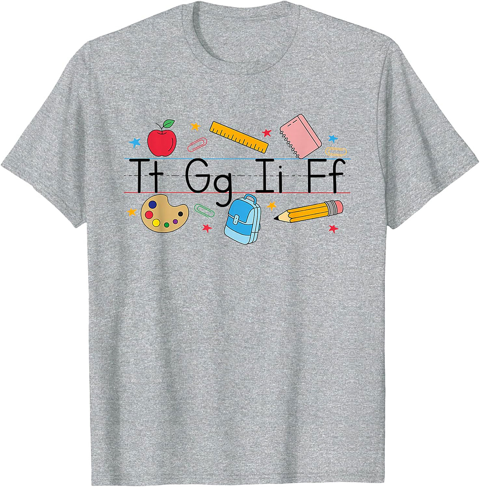 First Day of School Alphabet Graphic Tee Teacher Shirt