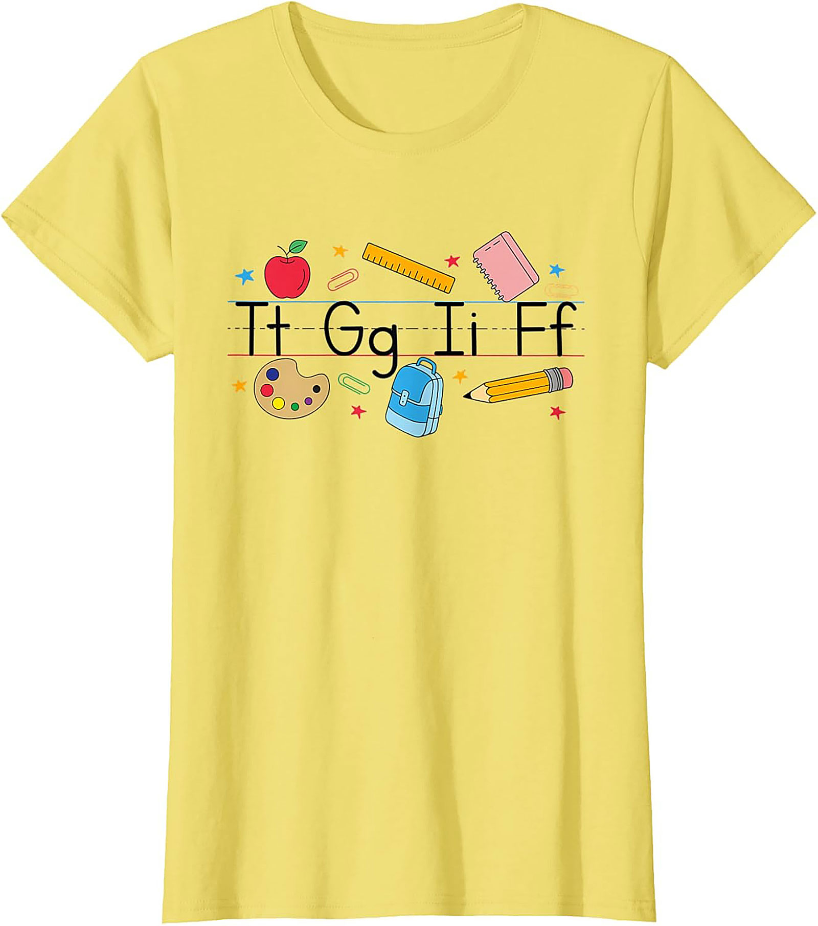 First Day of School Alphabet Graphic Tee Teacher Shirt