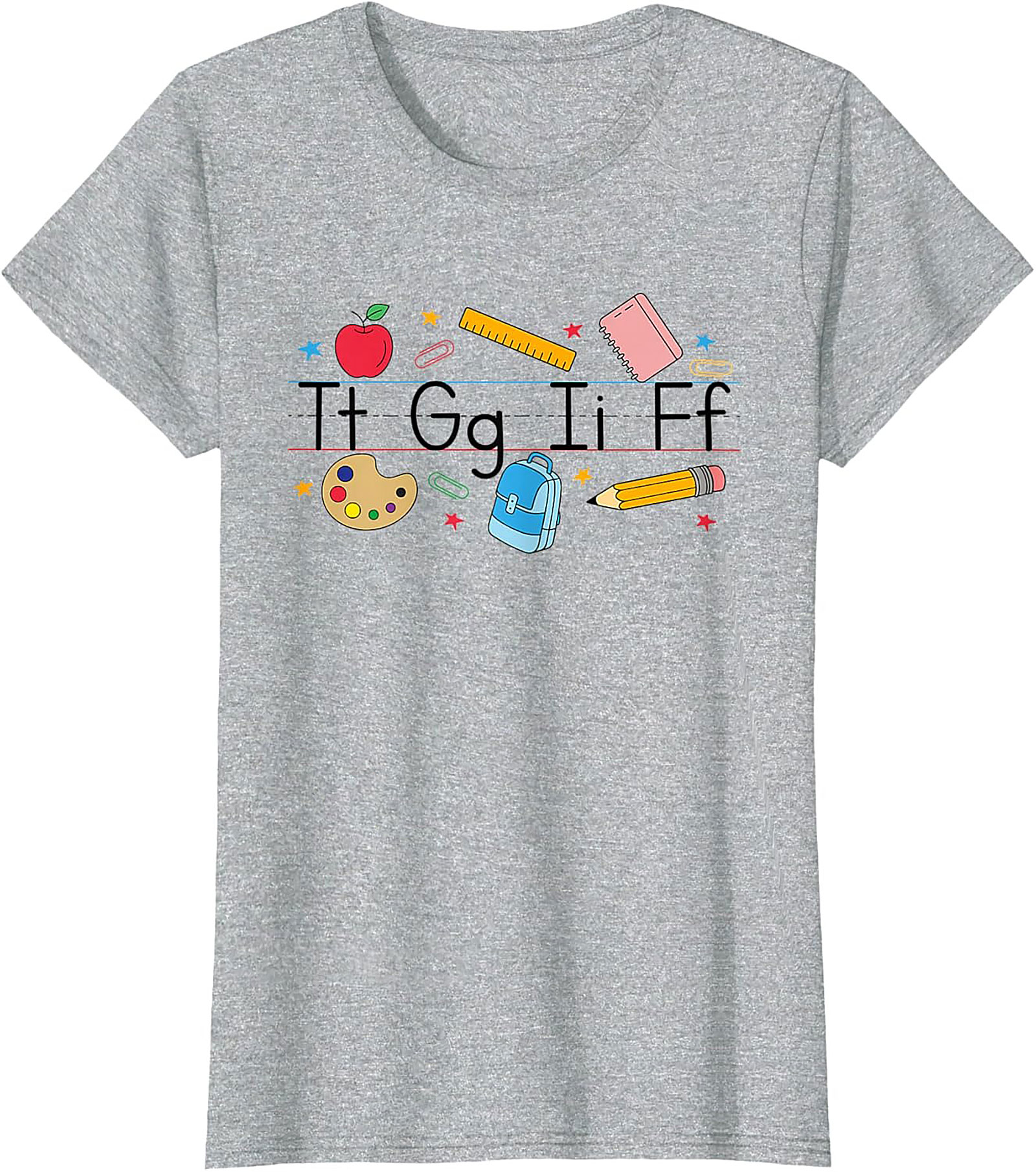 First Day of School Alphabet Graphic Tee Teacher Shirt