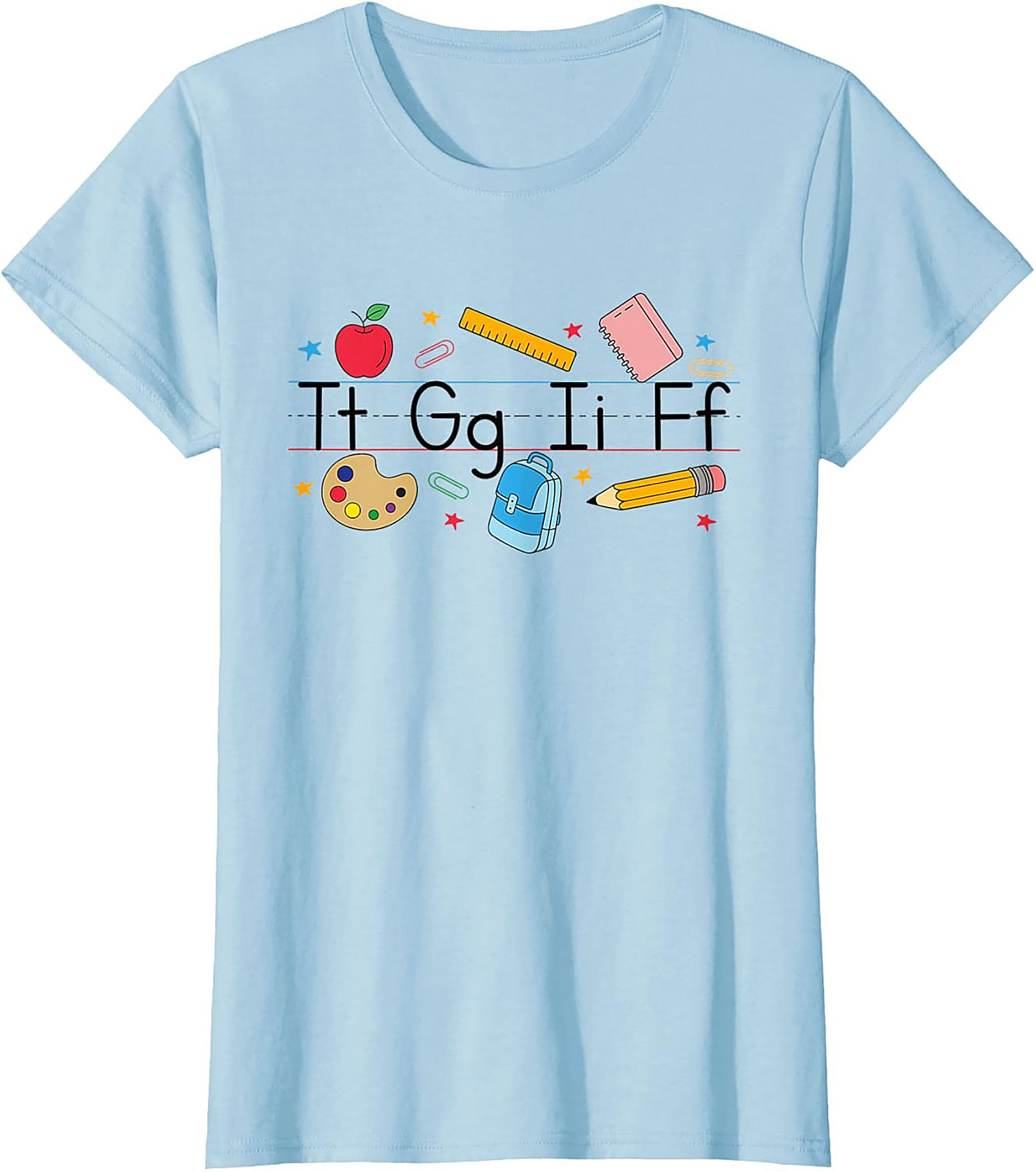 First Day of School Alphabet Graphic Tee Teacher Shirt