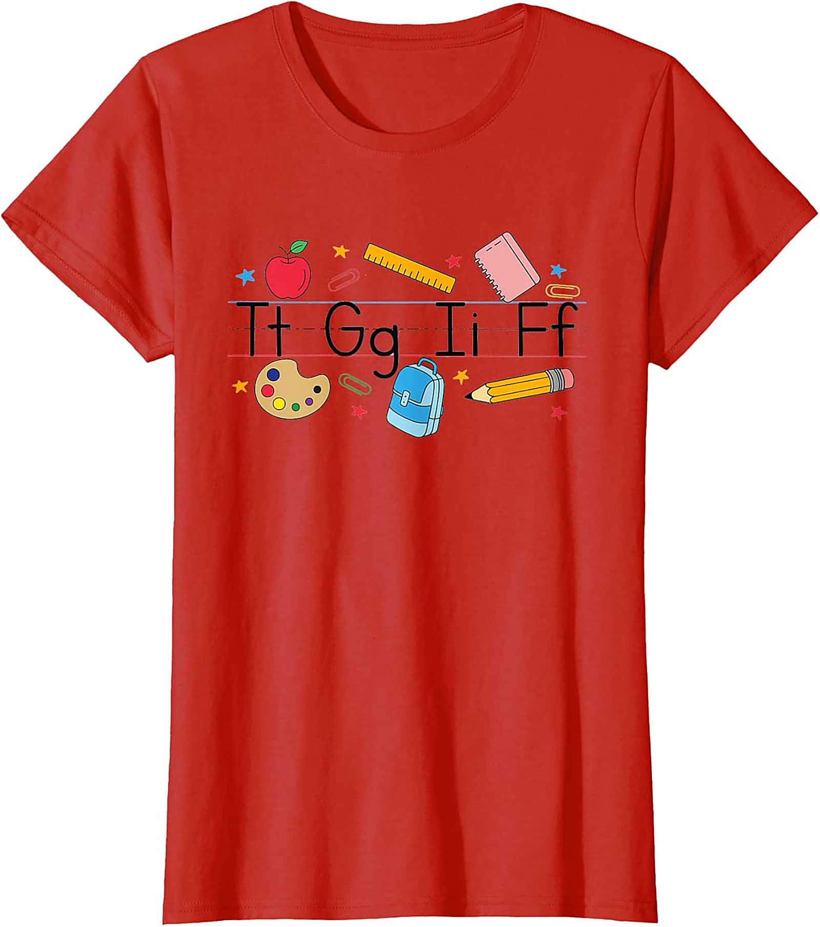 First Day of School Alphabet Graphic Tee Teacher Shirt