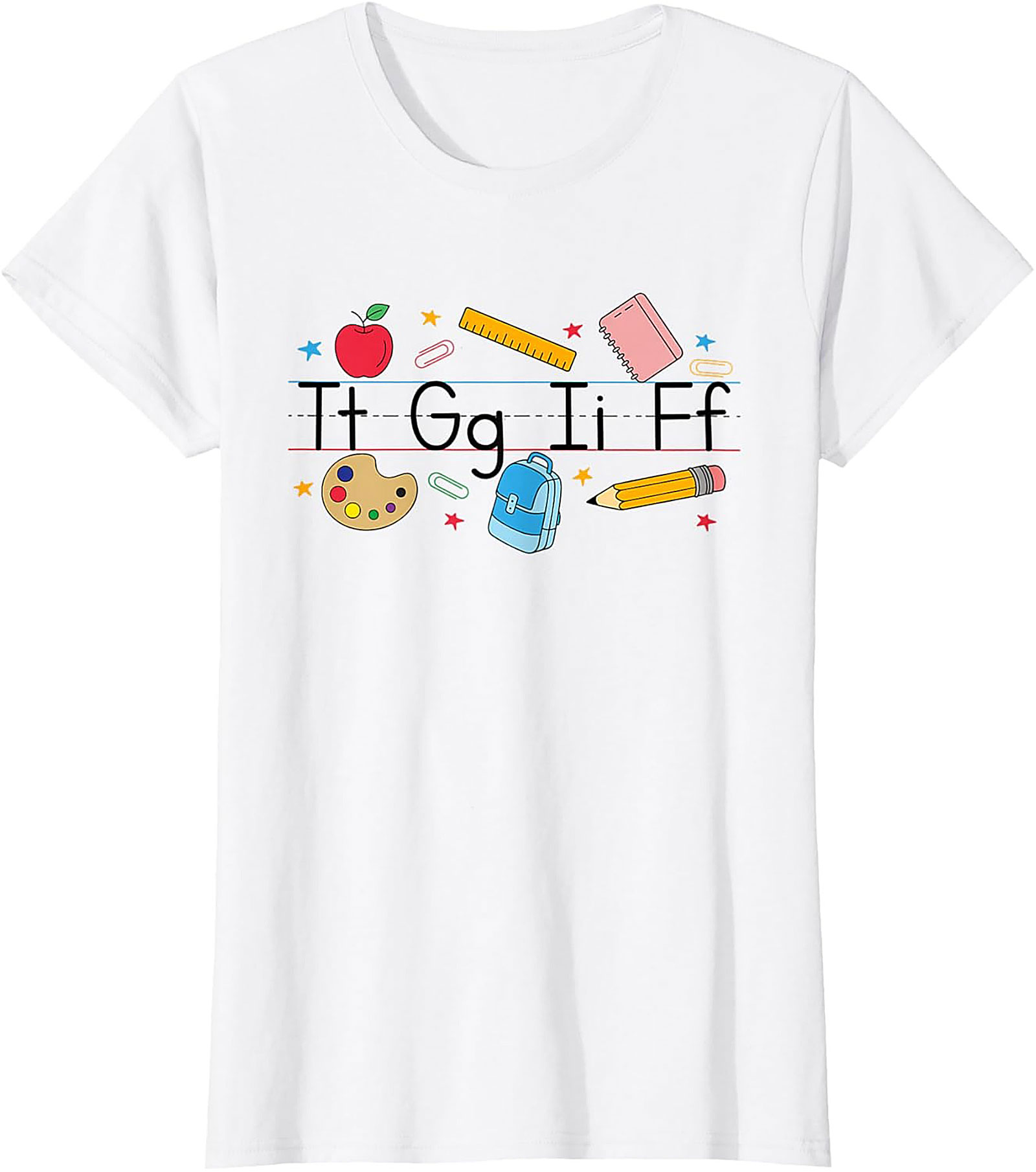 First Day of School Alphabet Graphic Tee Teacher Shirt