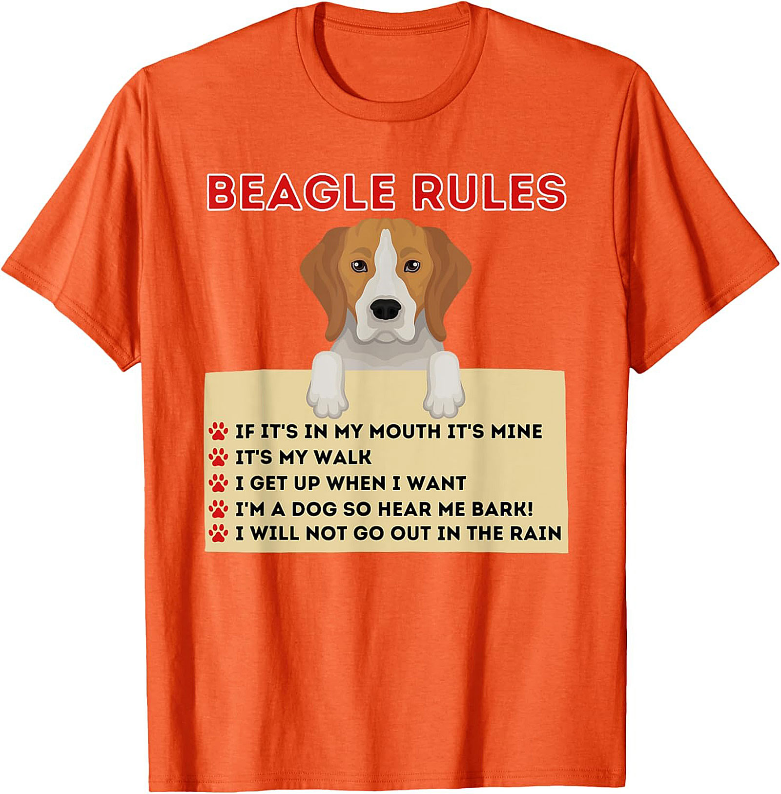 Beagle Rules T-Shirt: Funny Dog Owner Graphic Tee