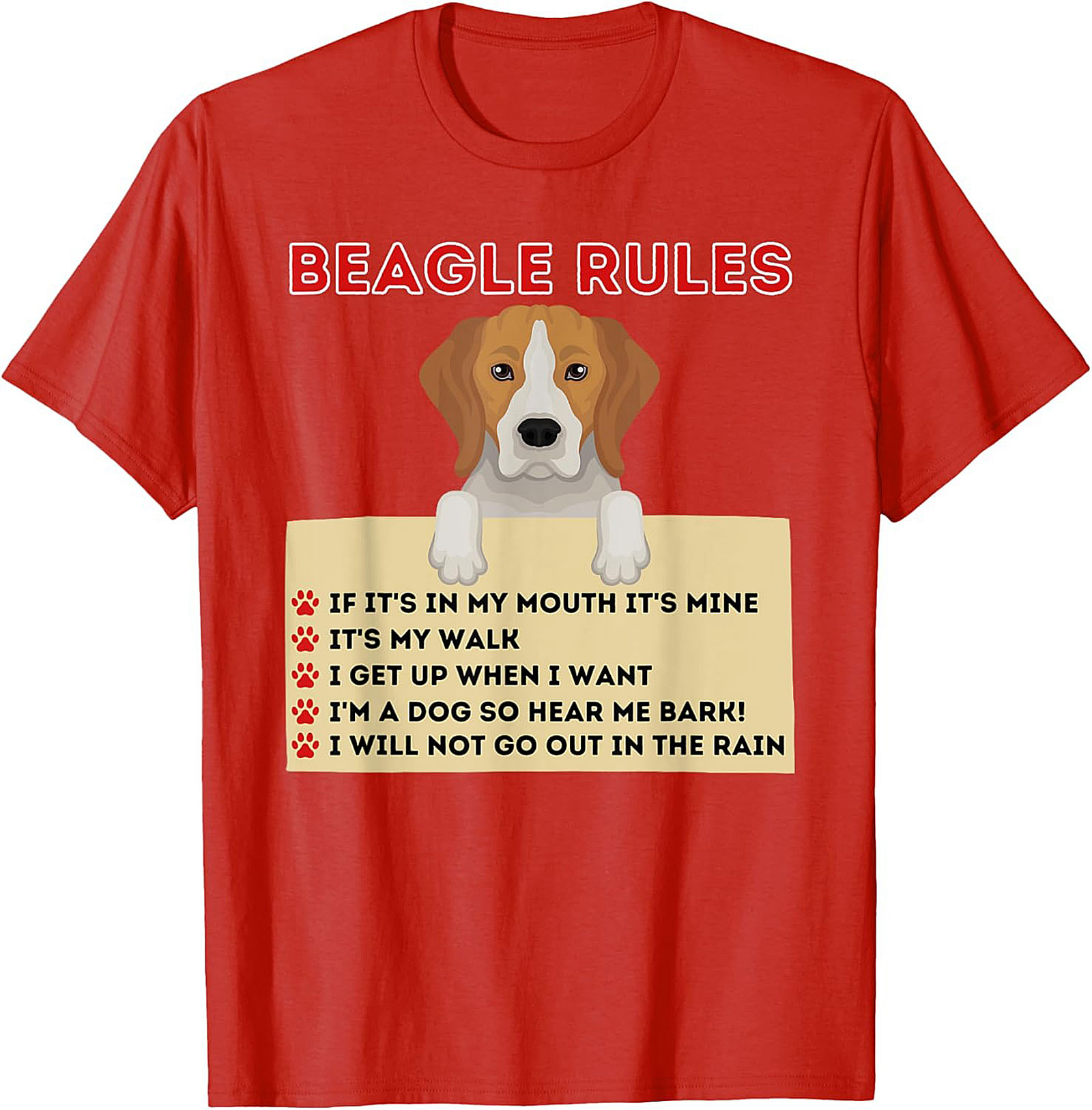 Beagle Rules T-Shirt: Funny Dog Owner Graphic Tee