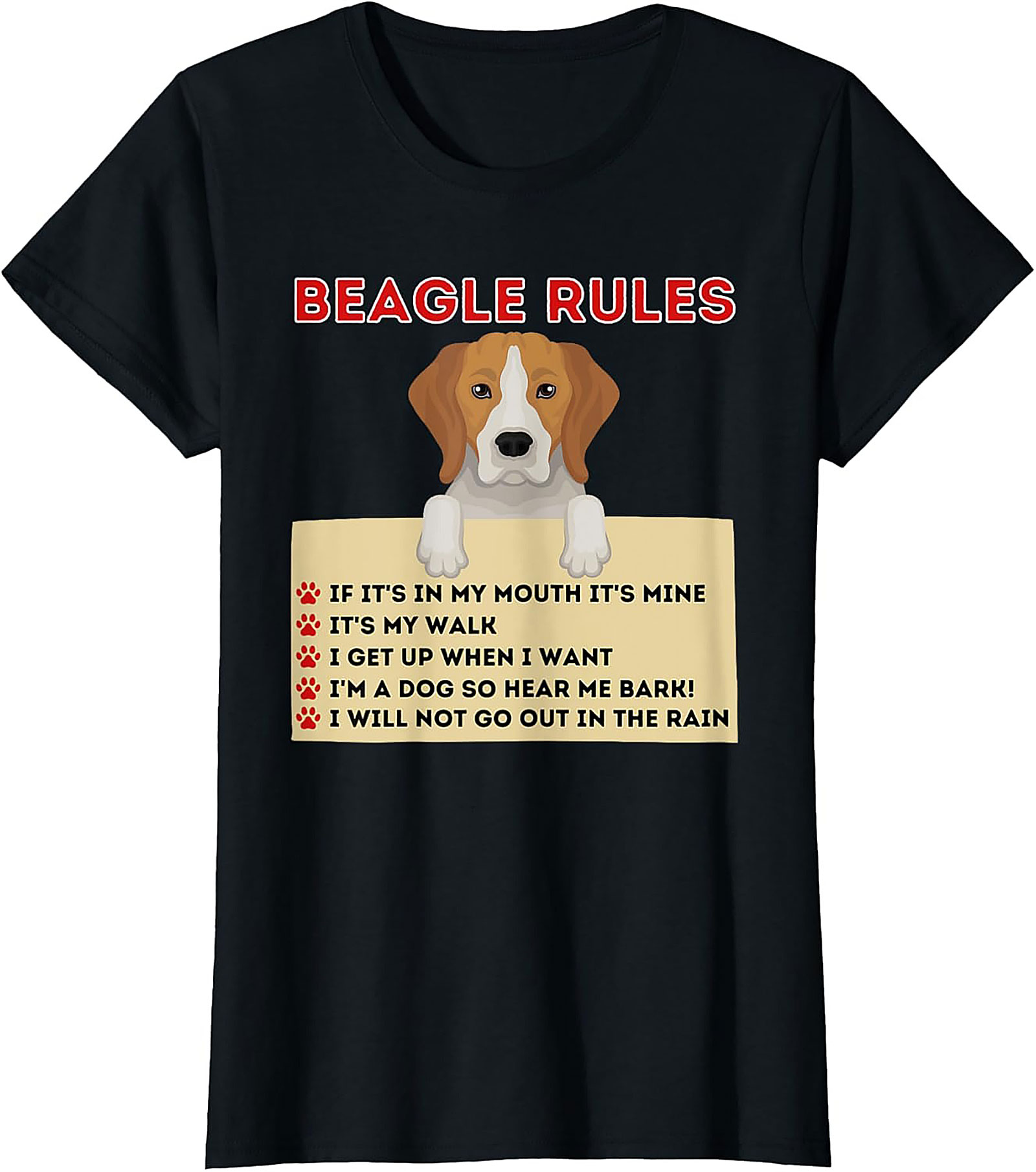 Beagle Rules T-Shirt: Funny Dog Owner Graphic Tee