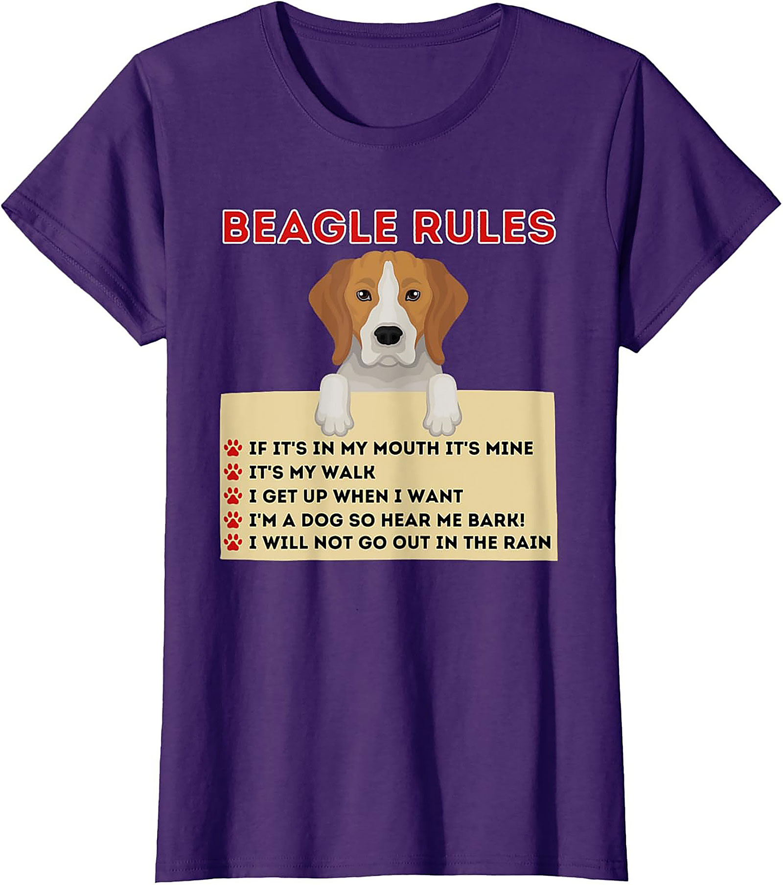 Beagle Rules T-Shirt: Funny Dog Owner Graphic Tee