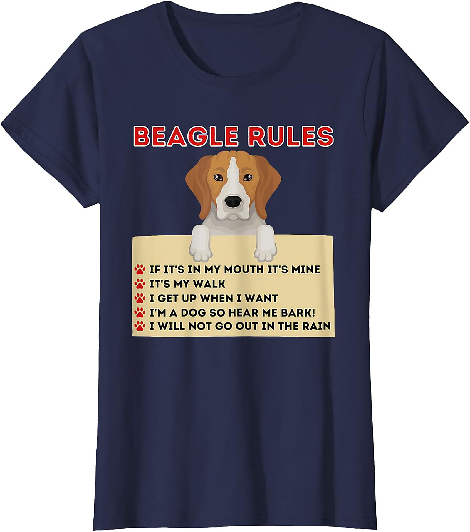 Beagle Rules T-Shirt: Funny Dog Owner Graphic Tee