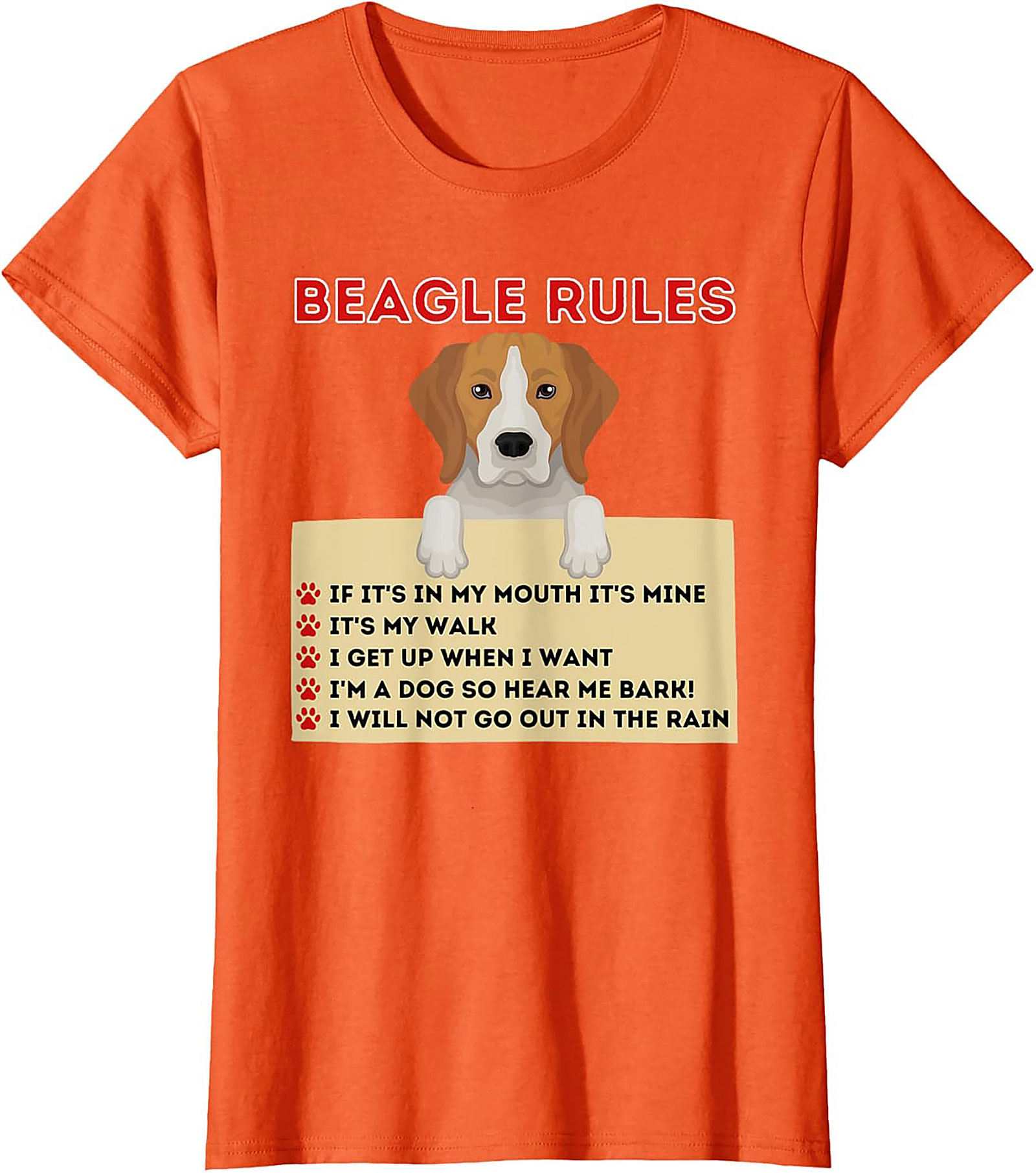 Beagle Rules T-Shirt: Funny Dog Owner Graphic Tee