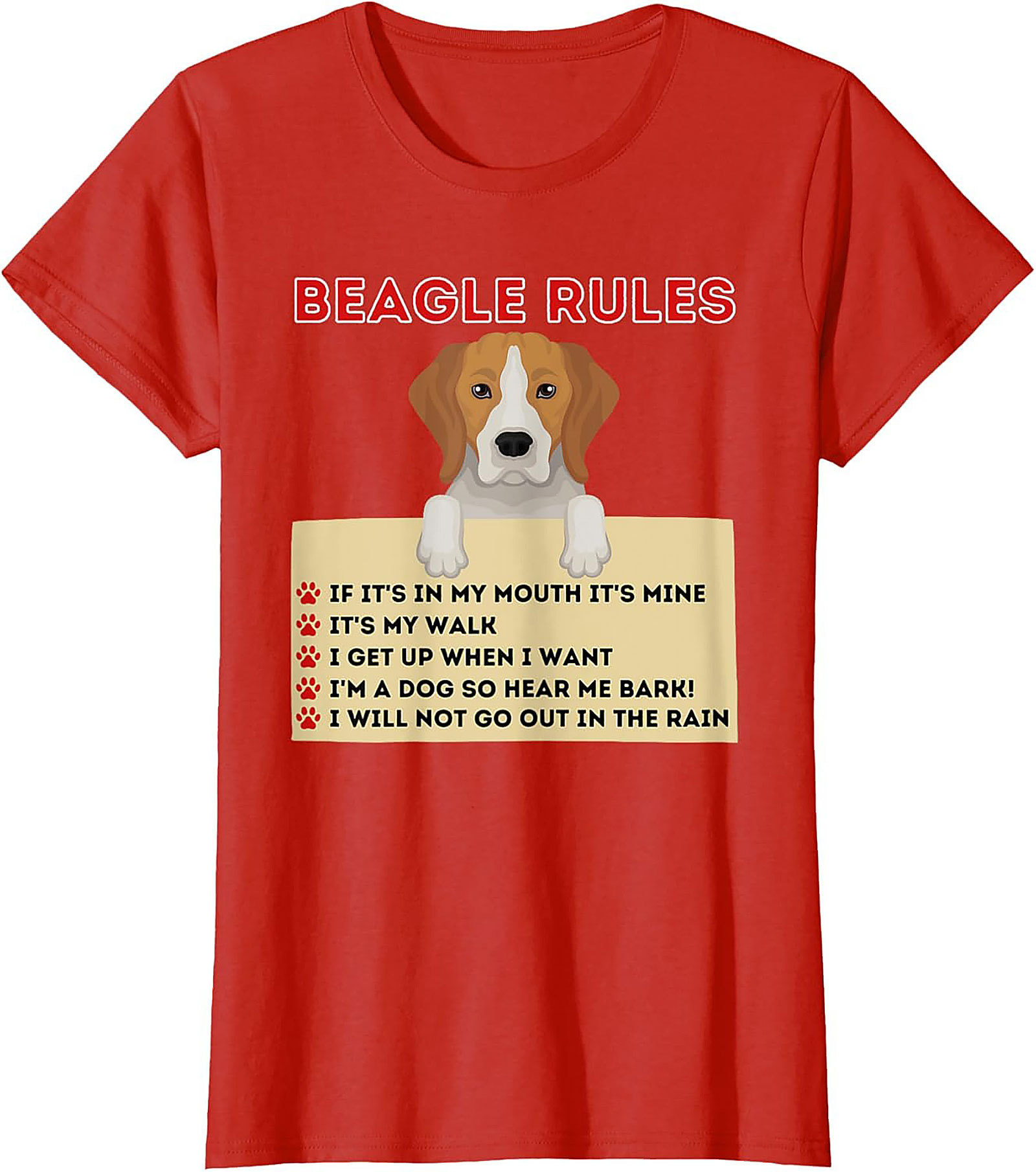 Beagle Rules T-Shirt: Funny Dog Owner Graphic Tee
