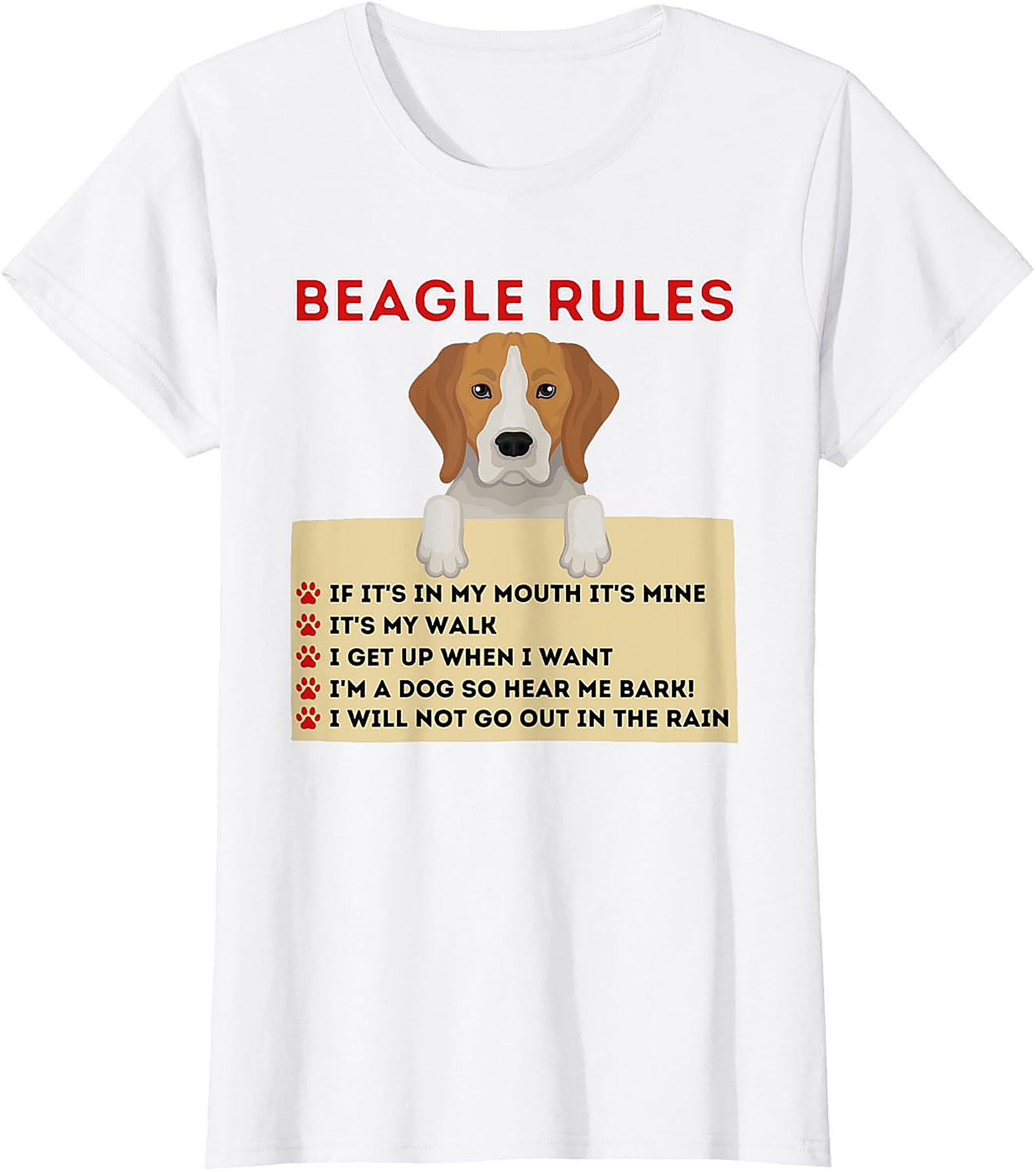 Beagle Rules T-Shirt: Funny Dog Owner Graphic Tee