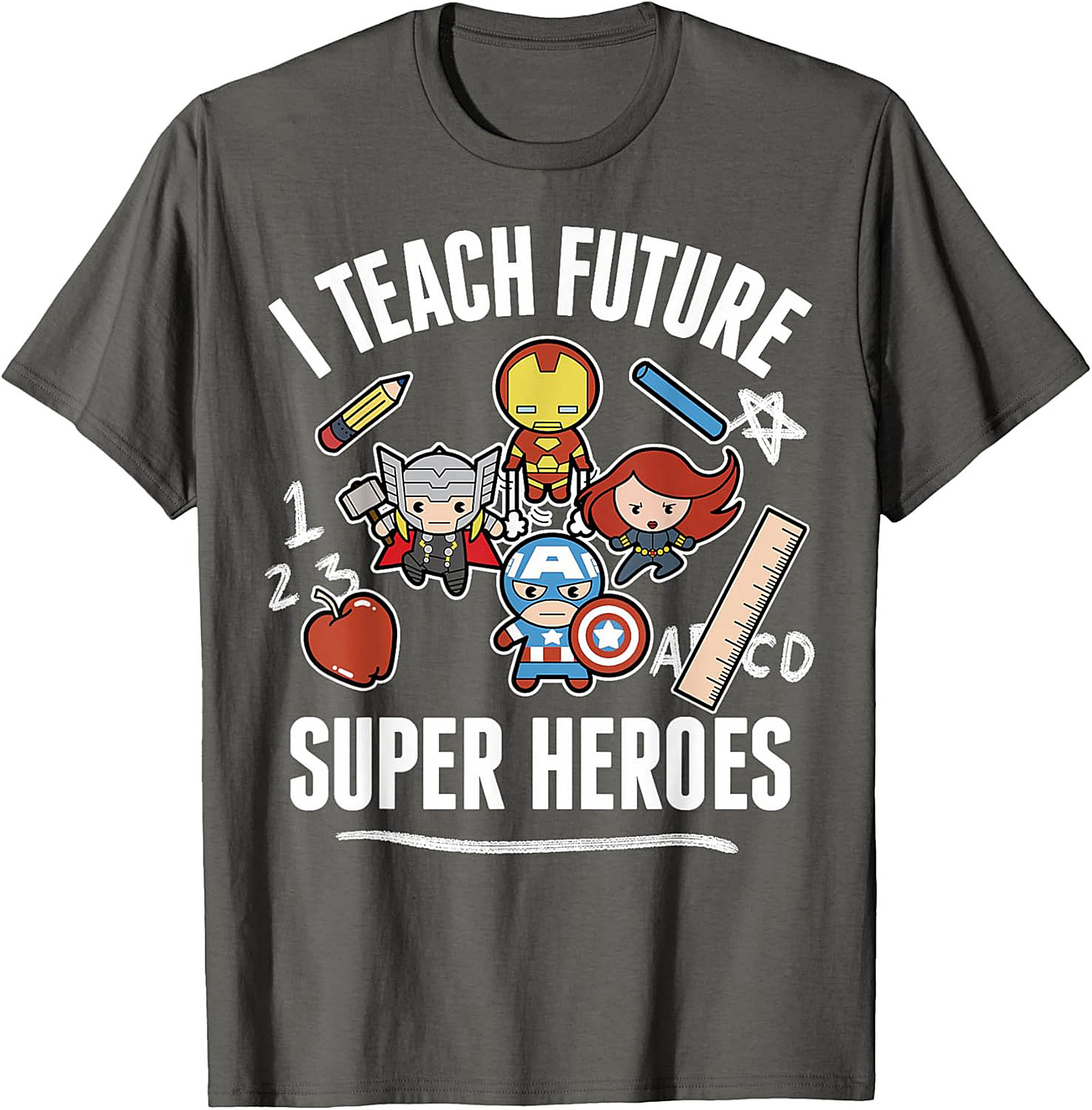 Superhero Teacher T-shirt Funny Educator Graphic Tee