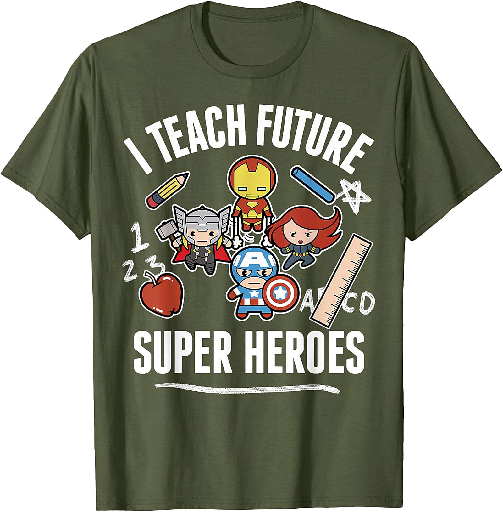 Superhero Teacher T-shirt Funny Educator Graphic Tee