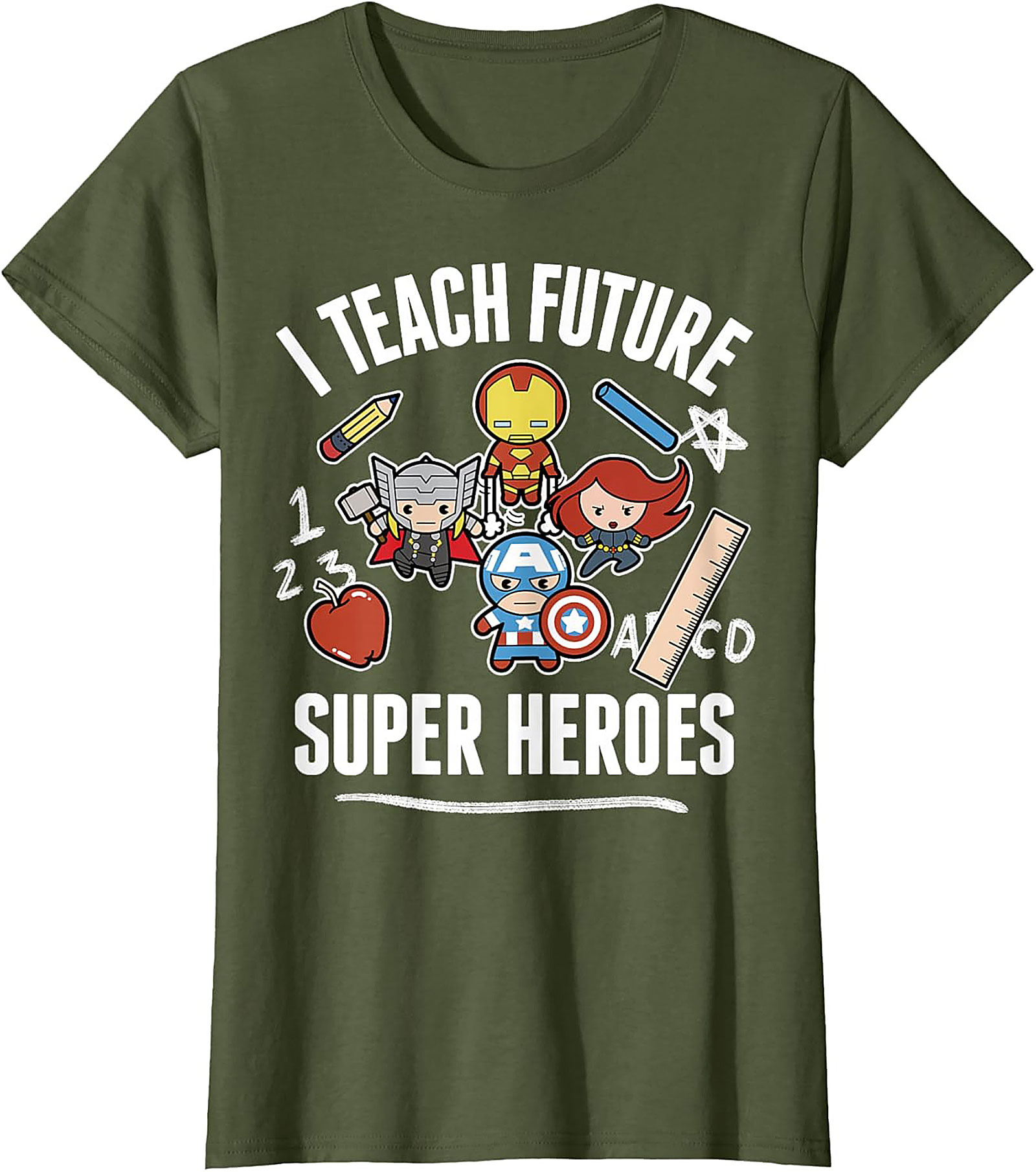 Superhero Teacher T-shirt Funny Educator Graphic Tee