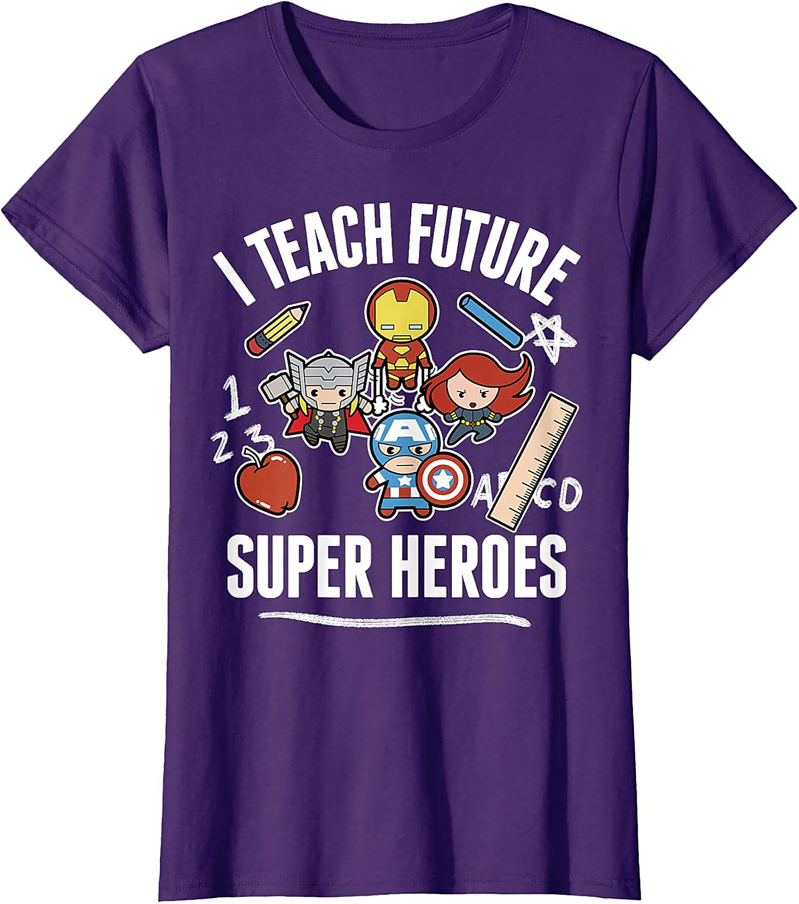Superhero Teacher T-shirt Funny Educator Graphic Tee