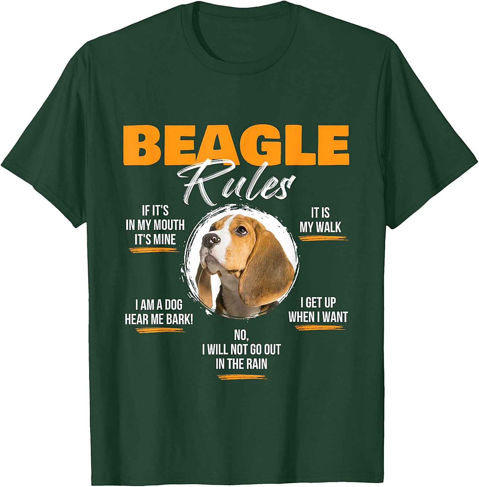 Beagle Rules Funny Dog Graphic Tee | Unisex Beagle Owner Shirt