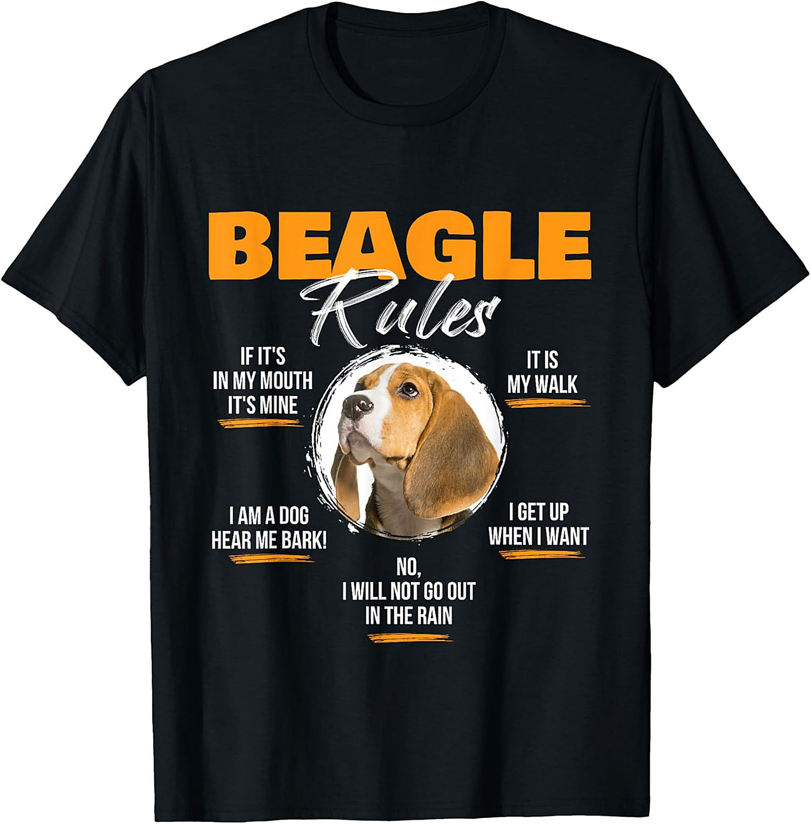Beagle Rules Funny Dog Graphic Tee | Unisex Beagle Owner Shirt