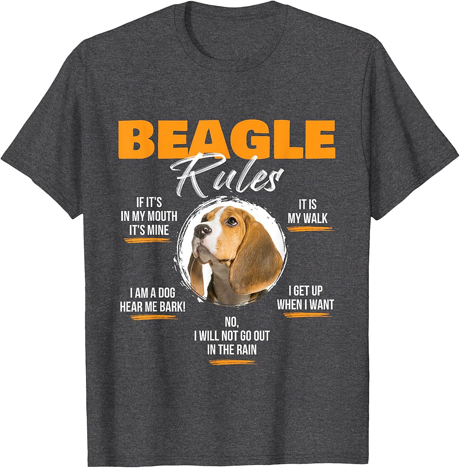 Beagle Rules Funny Dog Graphic Tee | Unisex Beagle Owner Shirt