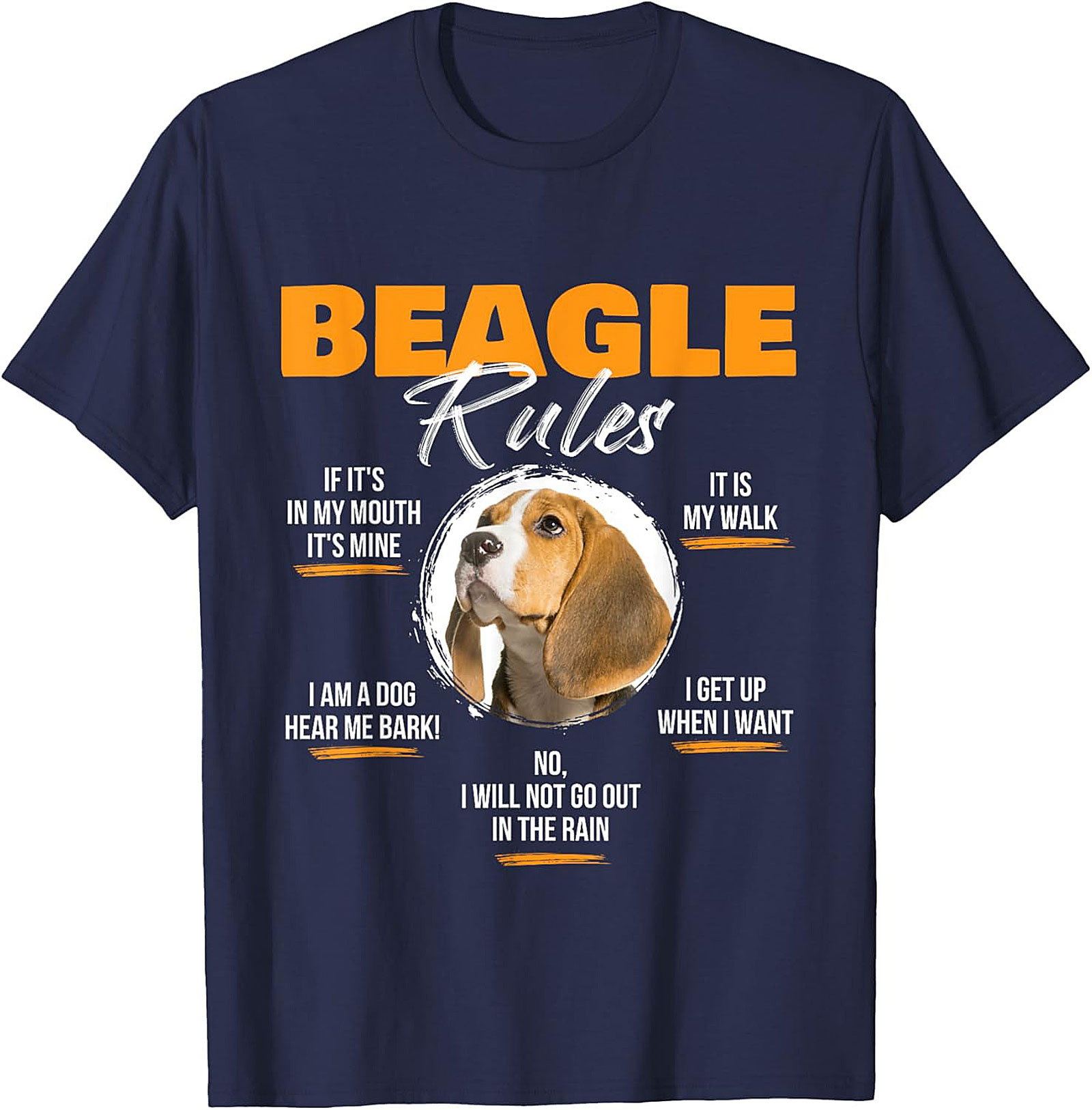Beagle Rules Funny Dog Graphic Tee | Unisex Beagle Owner Shirt